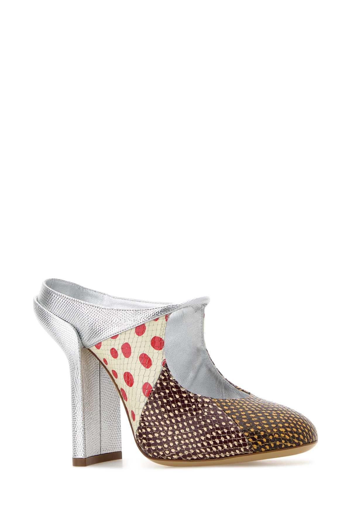 Dries Van Noten Women Printed Leather Mules - Image 2