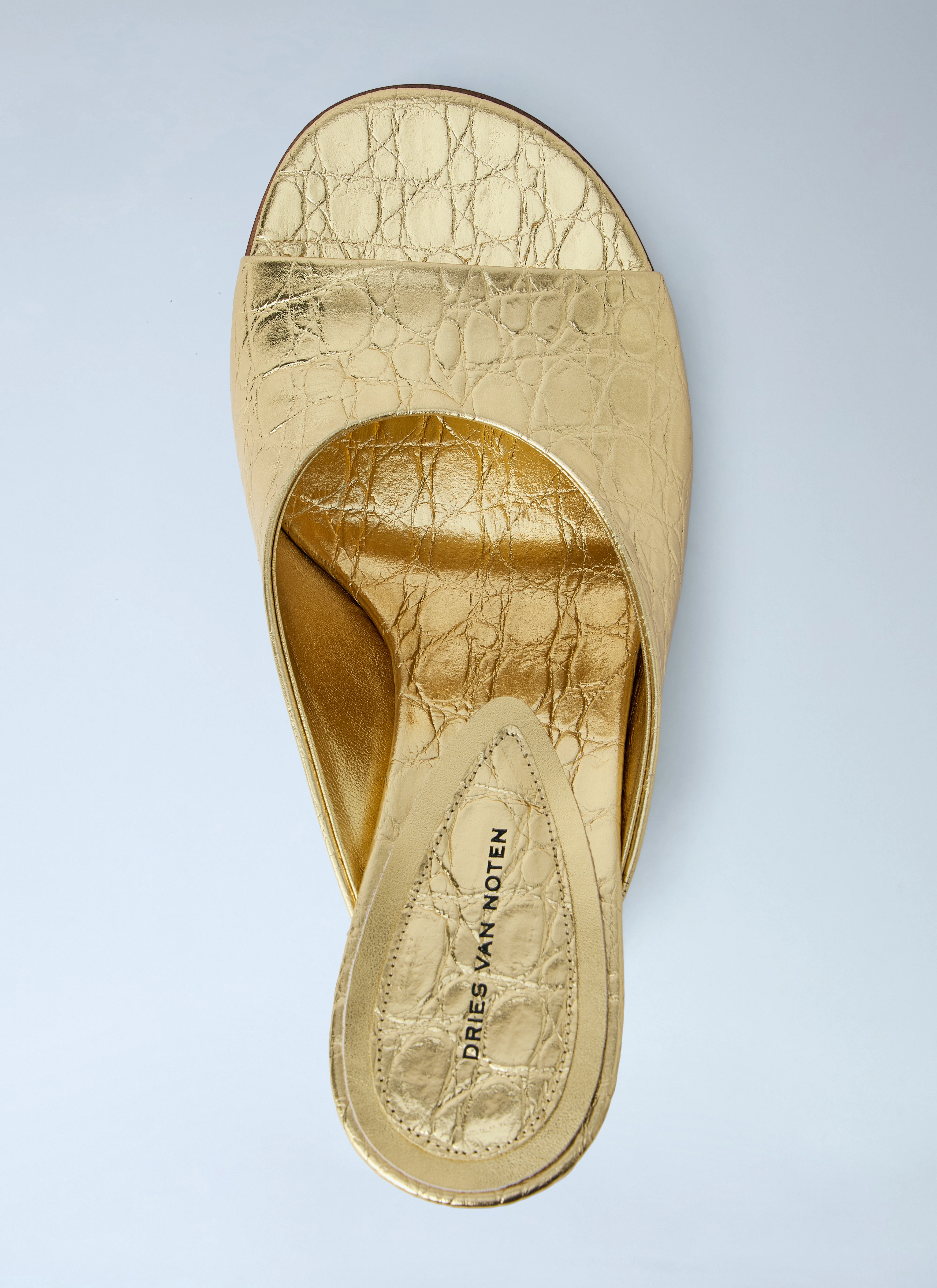 Dries Van Noten Women Sculpted Leather Mules - Image 6