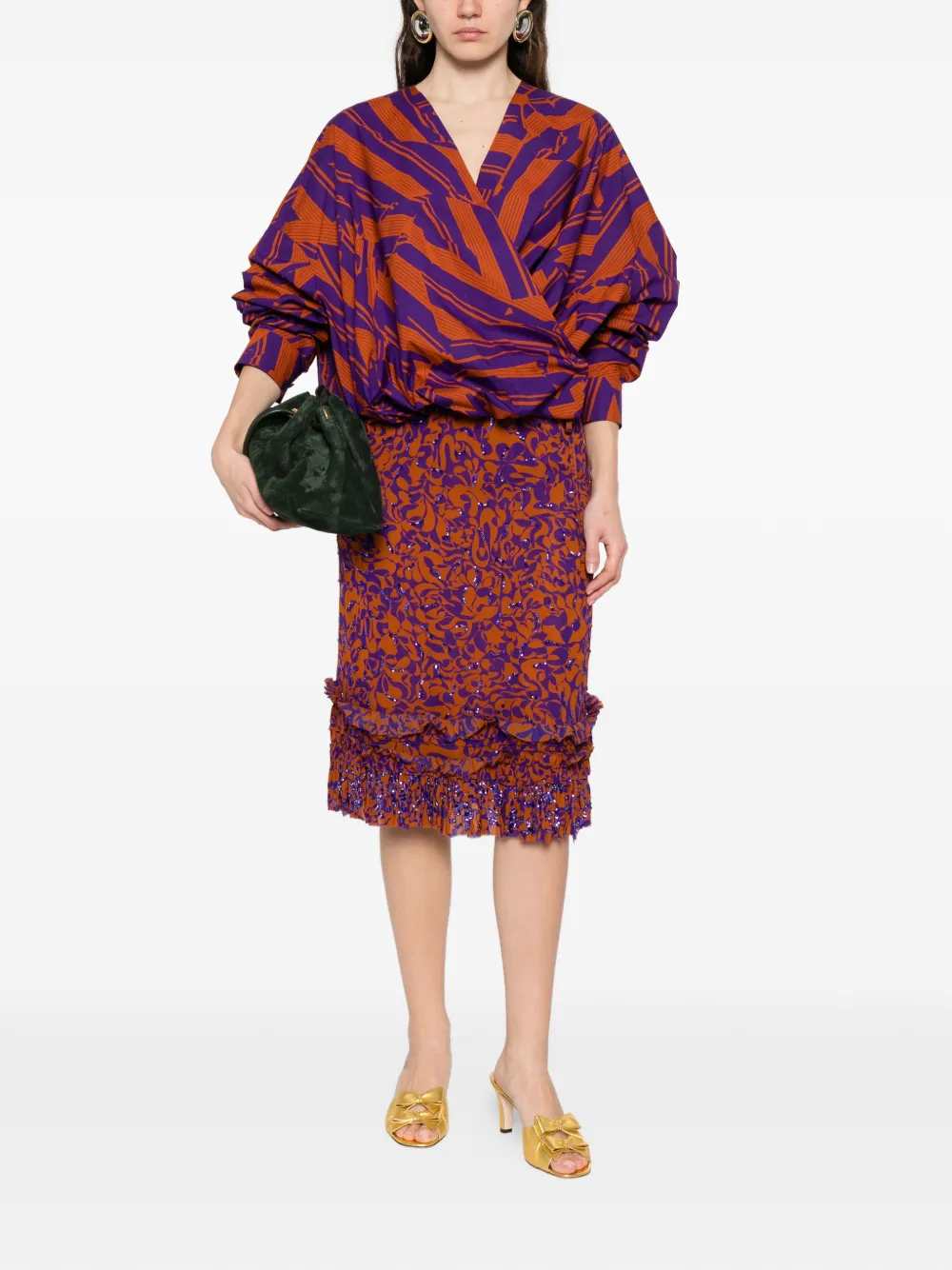 Dries Van Noten Women Skirt 00330-Scotts Emb 3006 W.W. Skirt - Image 2