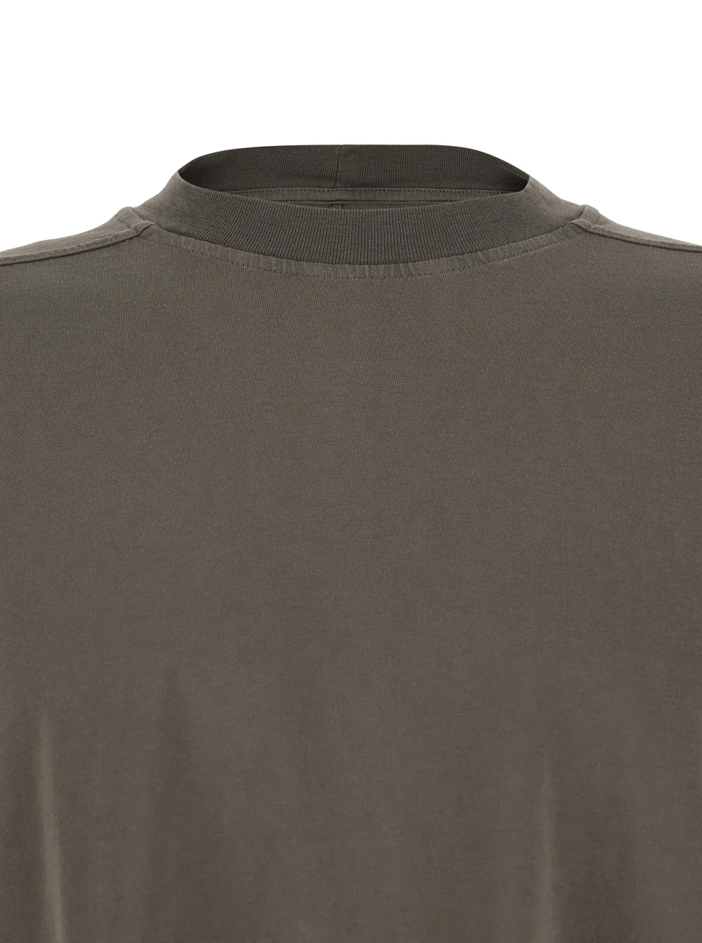Drkshdw Men Grey Crew Neck T-Shirt With Raised Collar In Cotton Man - Image 3