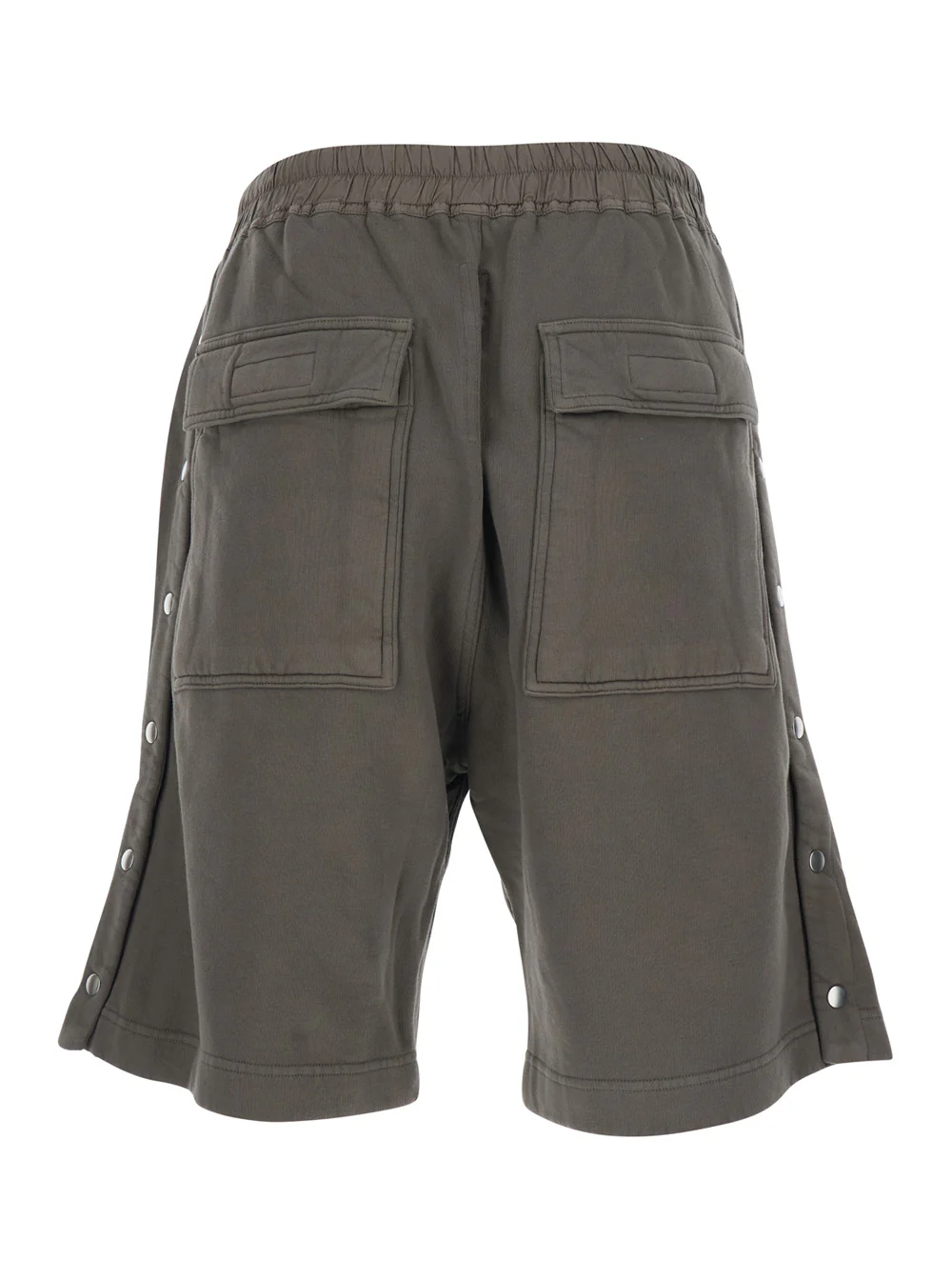 Drkshdw Men Grey Shorts With Elasticated Waist And Side Buttons In Cotton Man - Image 2