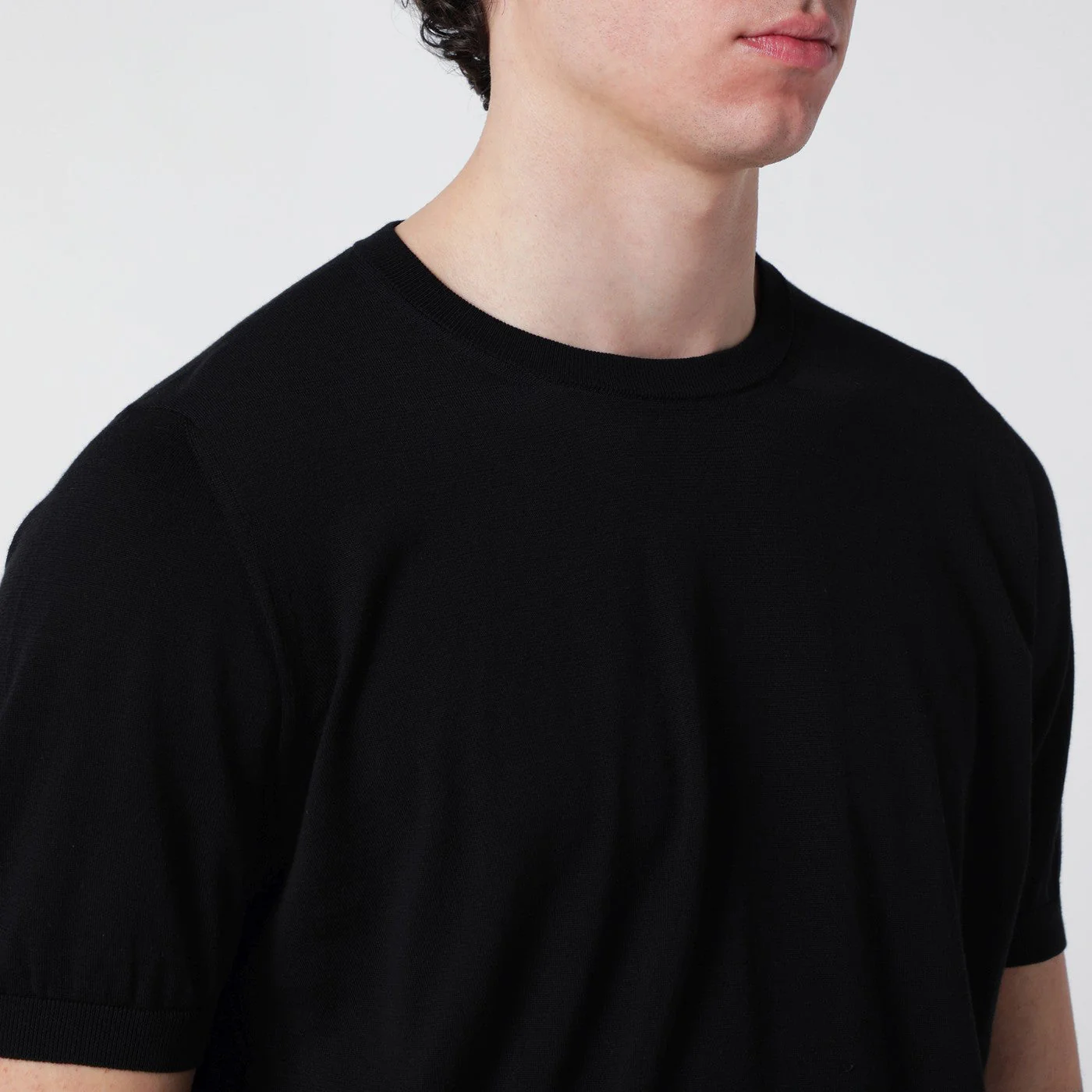 Drumohr Black Cotton Crewneck Sweater Men - Image 2
