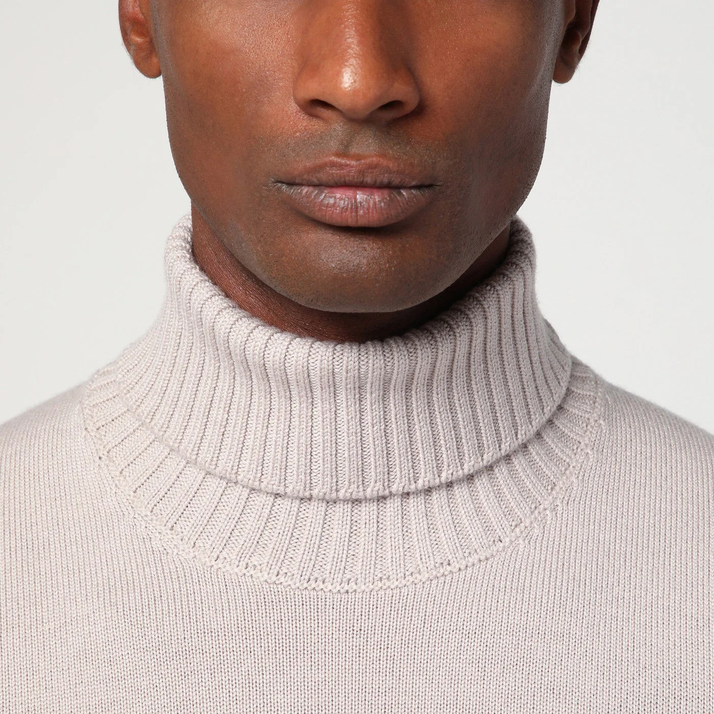 Drumohr Greige Wool Turtleneck Men - Image 2