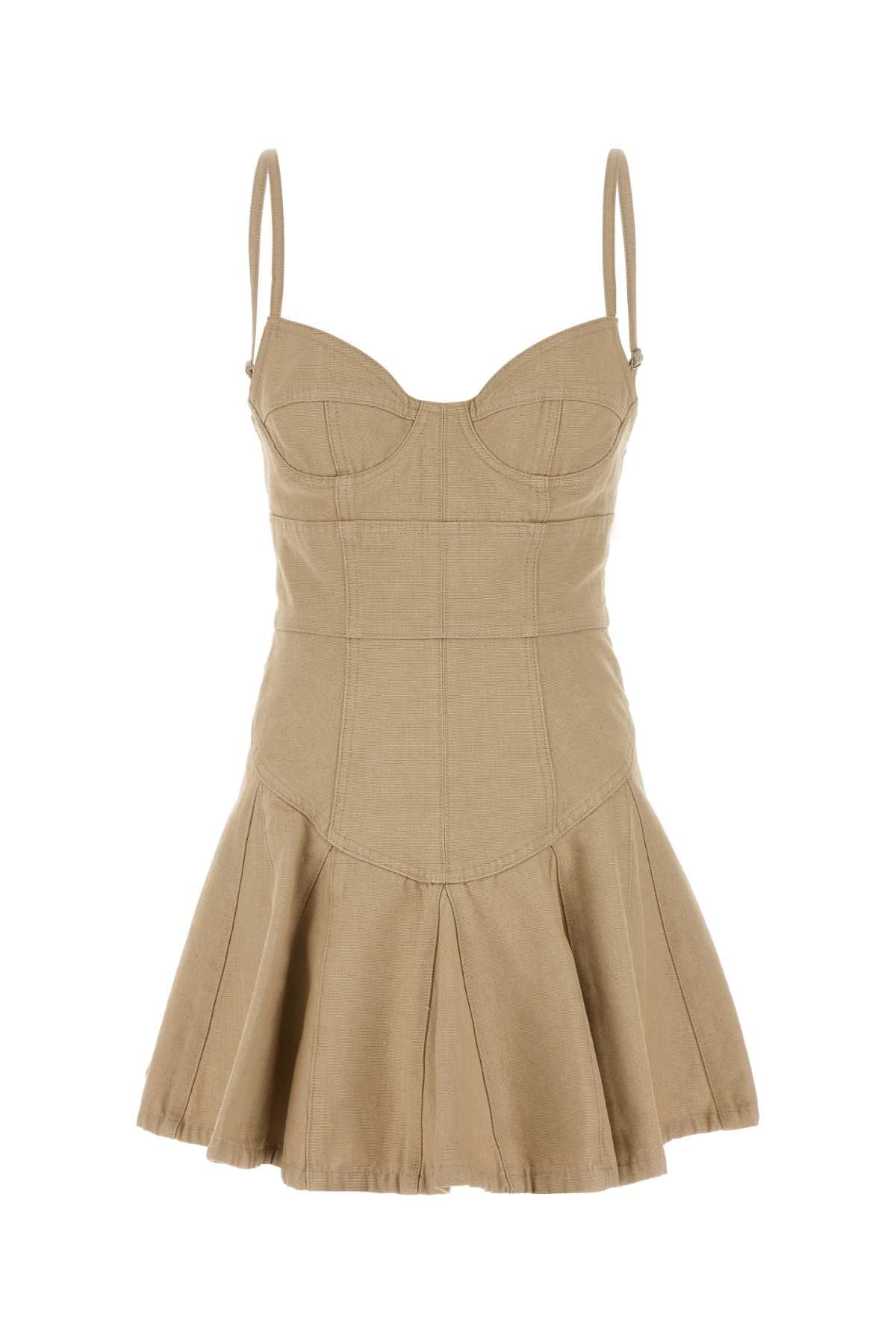 Dsquared Women Sand Denim Mini Dress