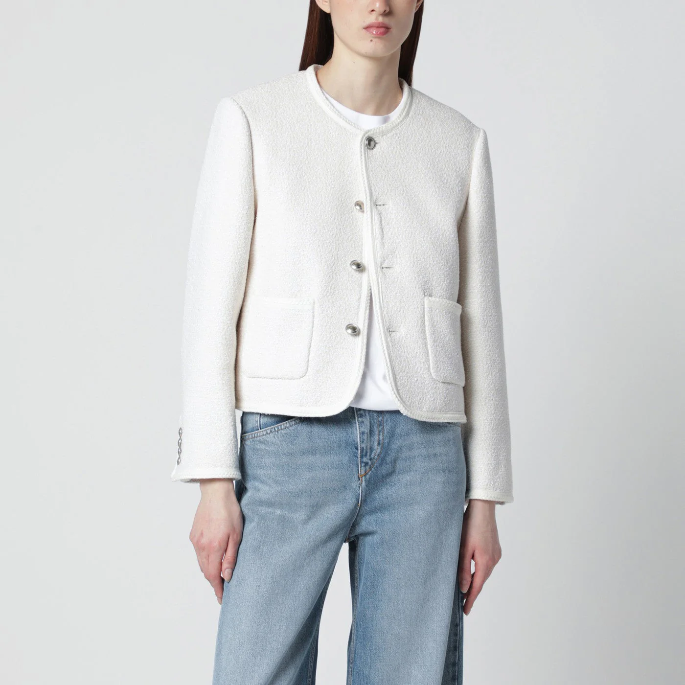 Dunst Cream Boucle Tweed Jacket Women