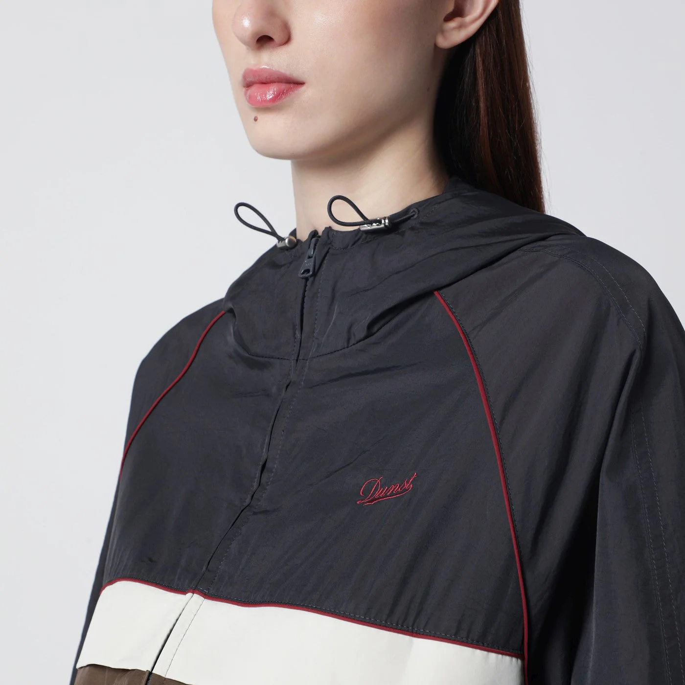 Dunst Grey/Beige/Brown Zip-Up Windbreaker Women - Image 2