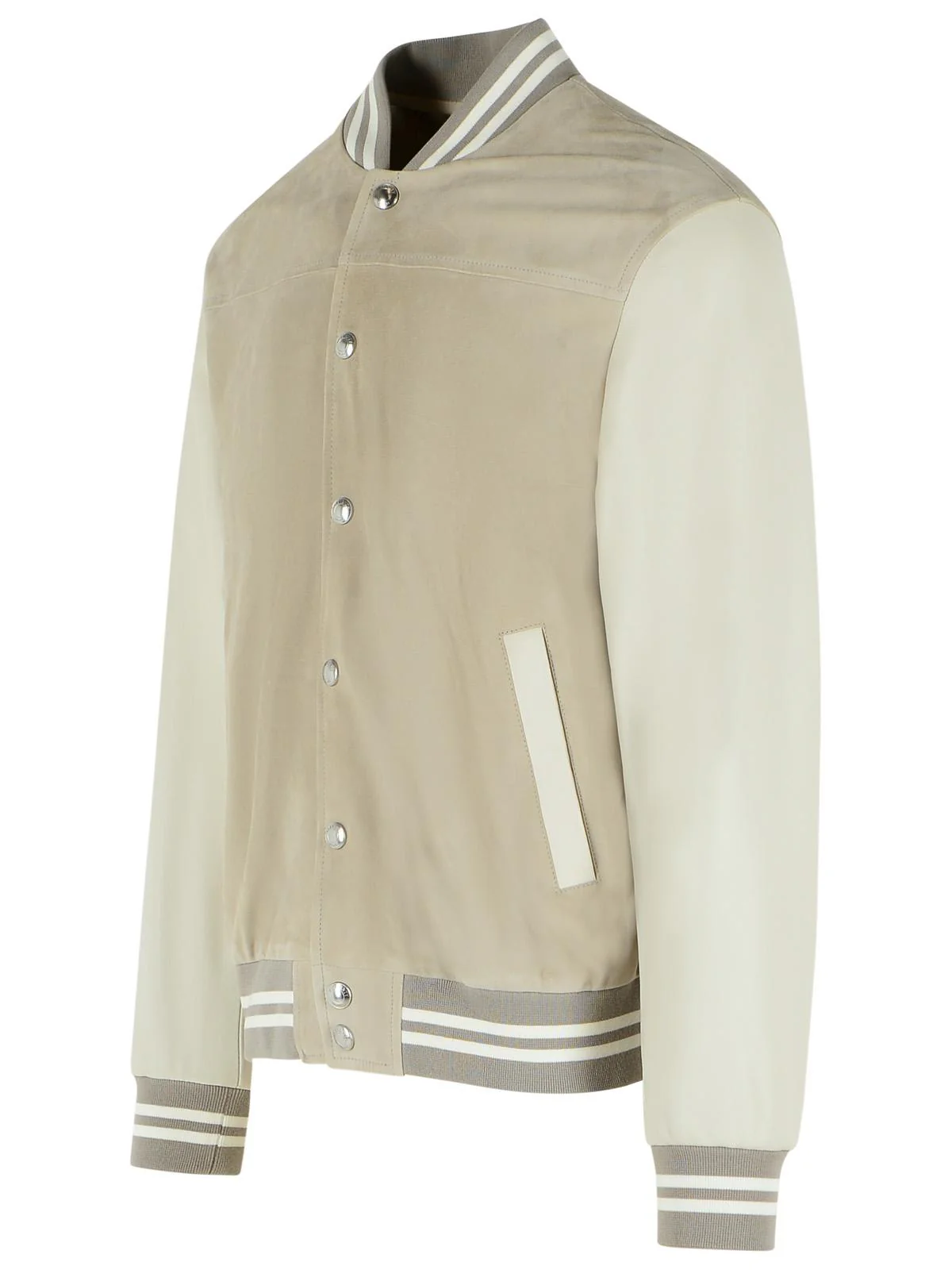 Eleventy Grey Sheepskin Bomber Jacket Men - Image 2