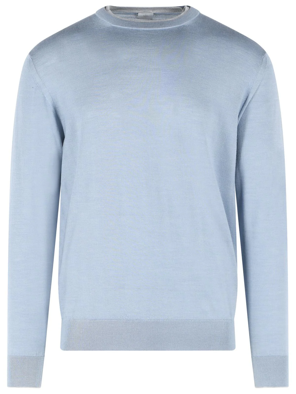 Eleventy Light Blue Wool And Silk Yarn Sweater Men