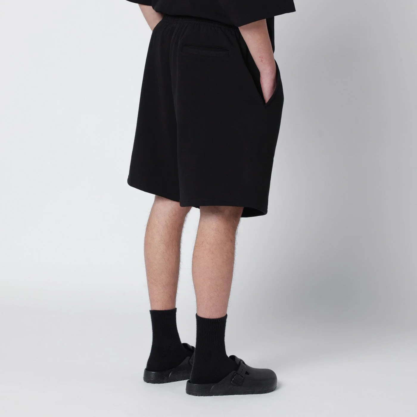 Entire Studios Black Cotton Scuba Shorts Men - Image 2