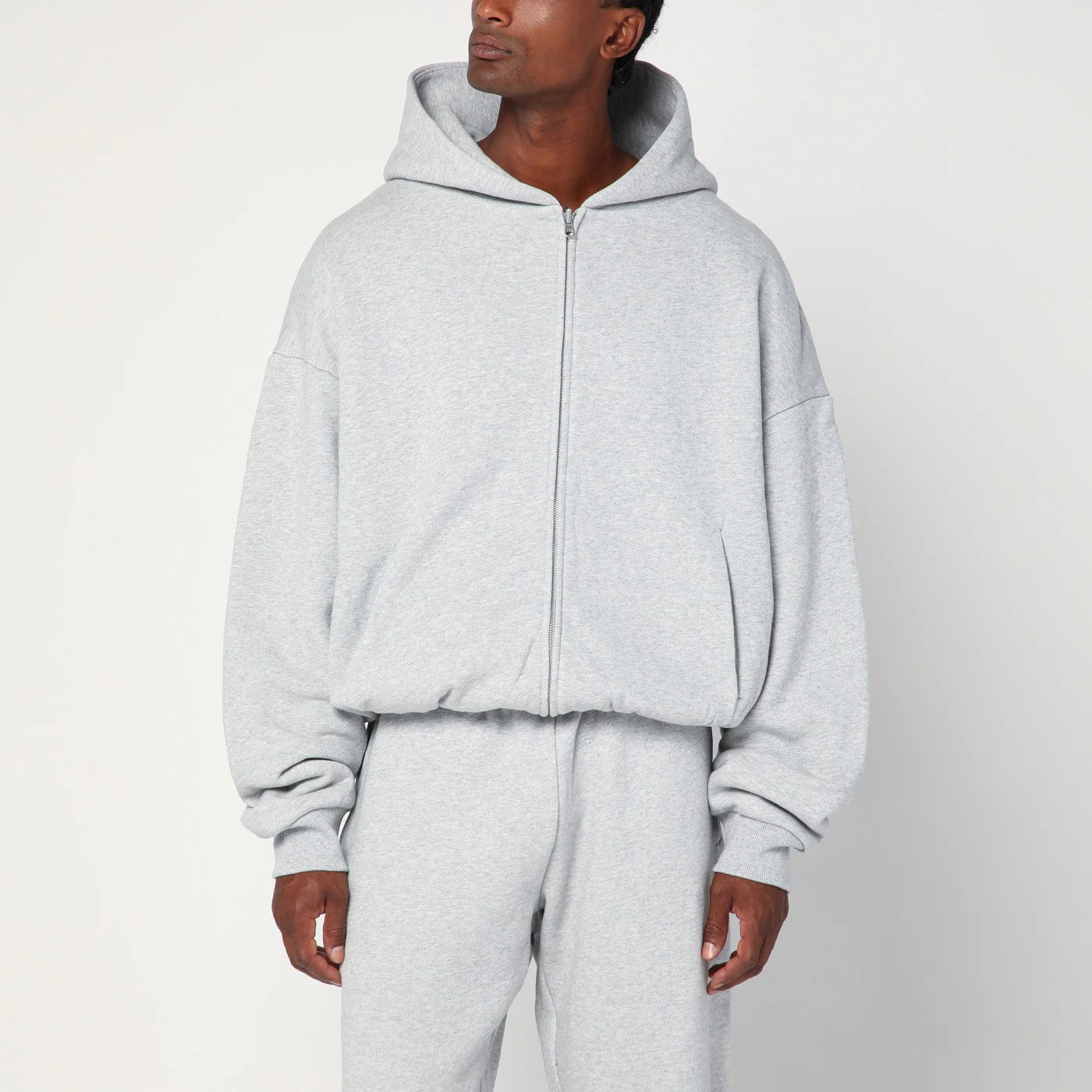 Entire Studios Grey Zip Cotton Sweatshirt Men