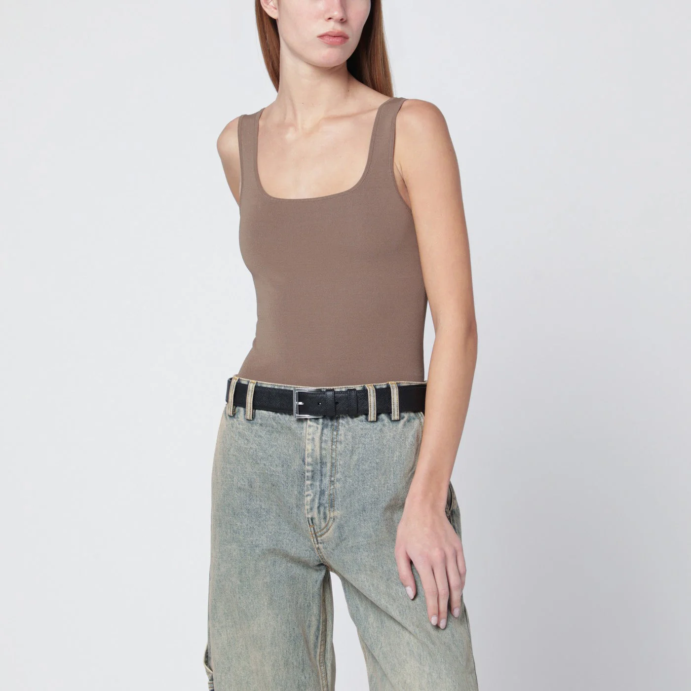 Entire Studios Light Brown Viscose-Blend Top Women
