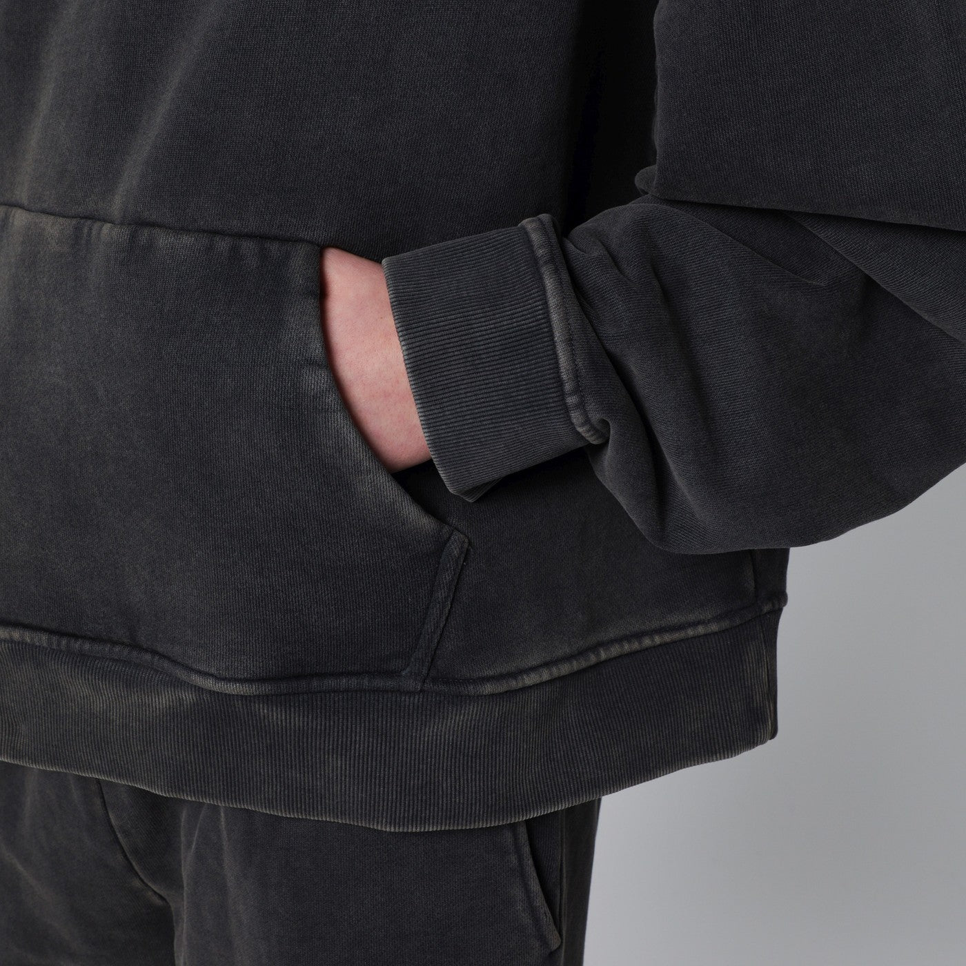 Entire Studios Washed Black Cotton Sweatshirt Men - Image 2