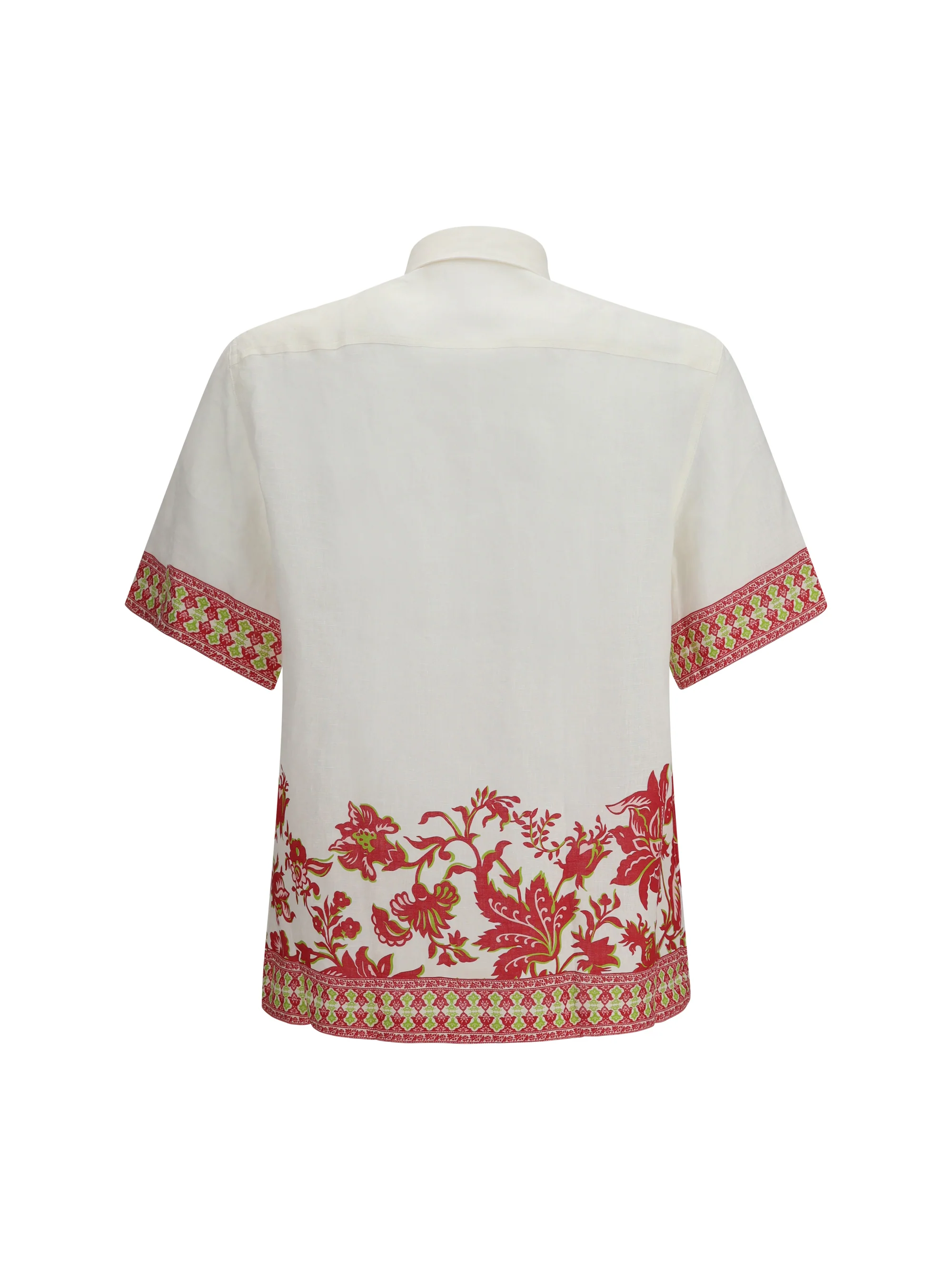 Etro Men Linen Shirt With Floral Print And Short Sleeves - Image 2