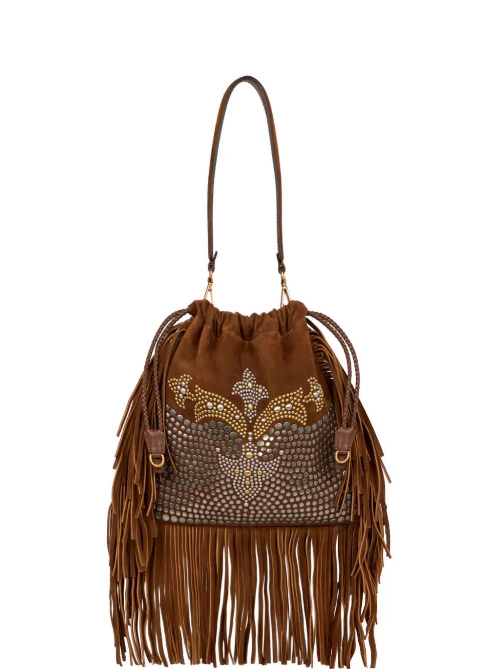 Etro Women Kalispera Medium Studded And Fringed Tote Bag
