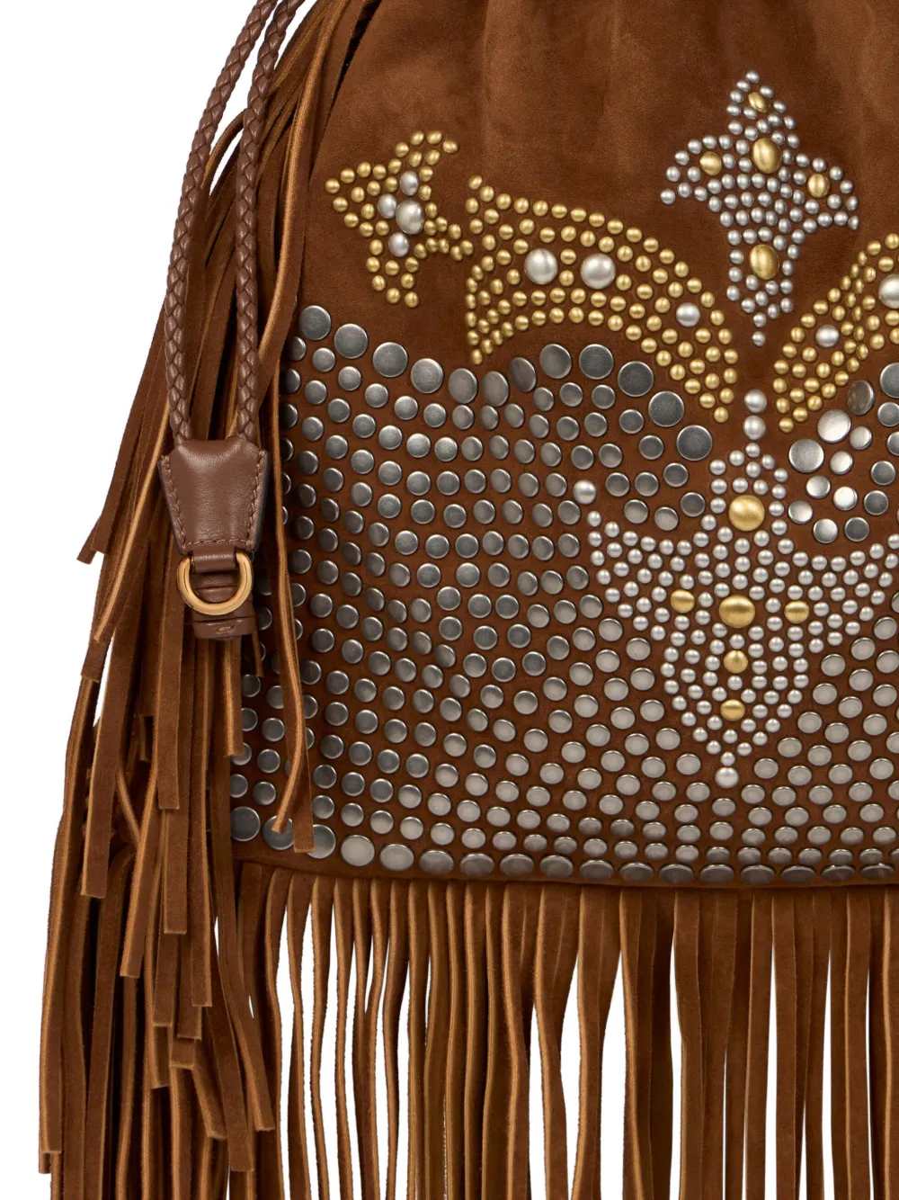 Etro Women Kalispera Medium Studded And Fringed Tote Bag - Image 4