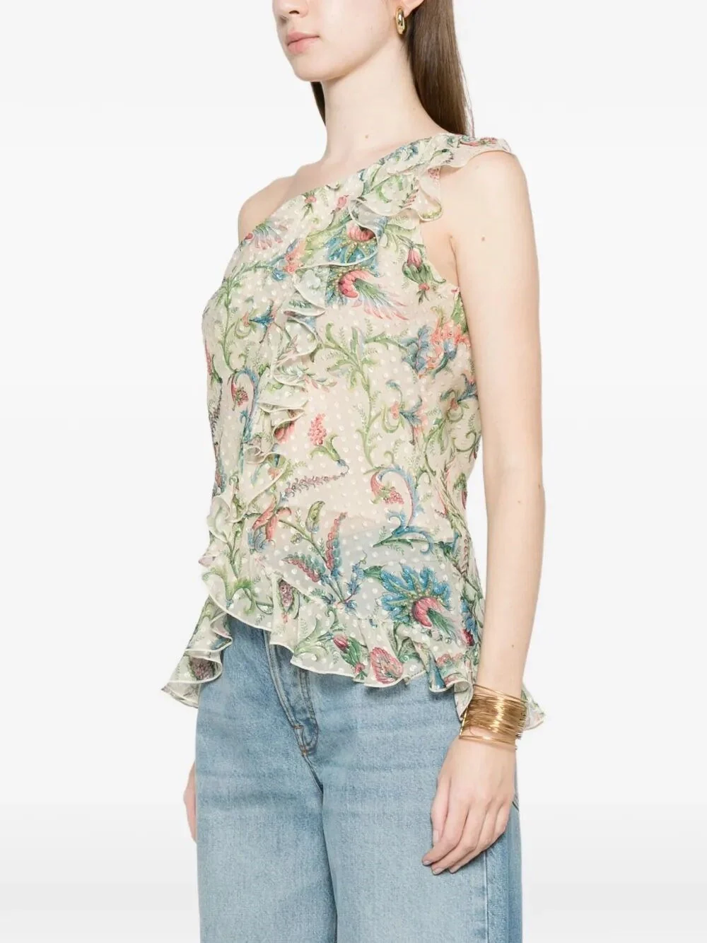 Etro Women One-Shoulder Top With Ruffles - Image 5