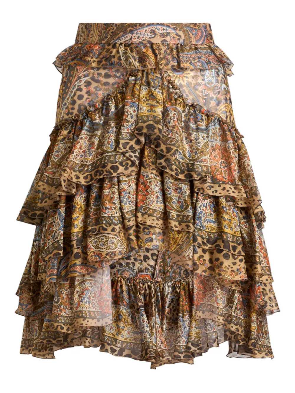 Etro Women Ruffled Paisley Skirt
