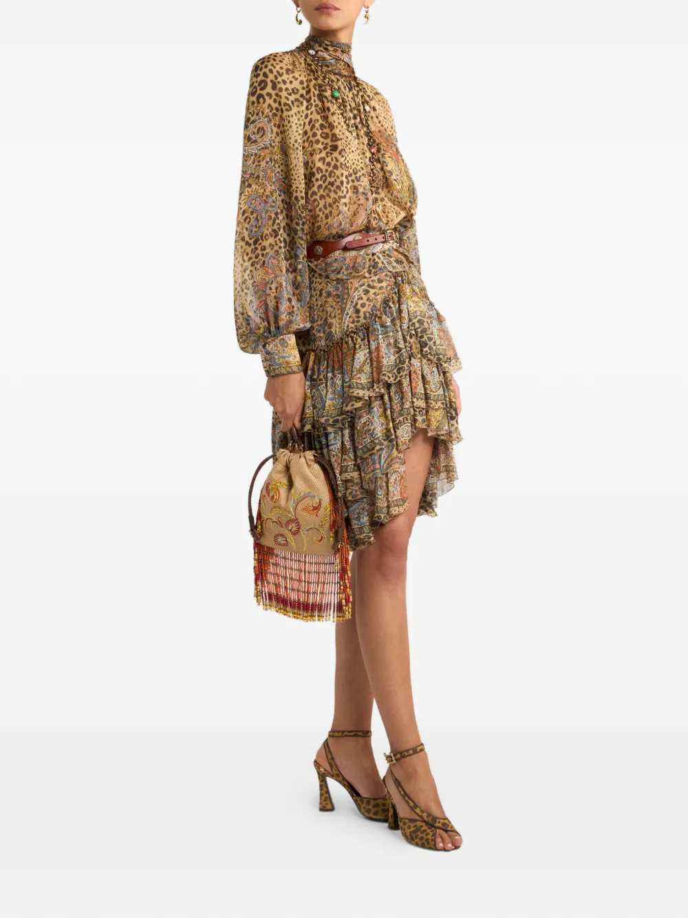 Etro Women Ruffled Paisley Skirt - Image 2