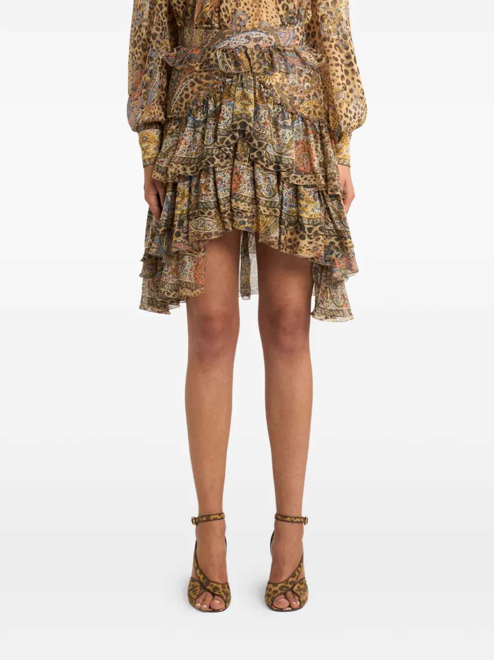 Etro Women Ruffled Paisley Skirt - Image 3