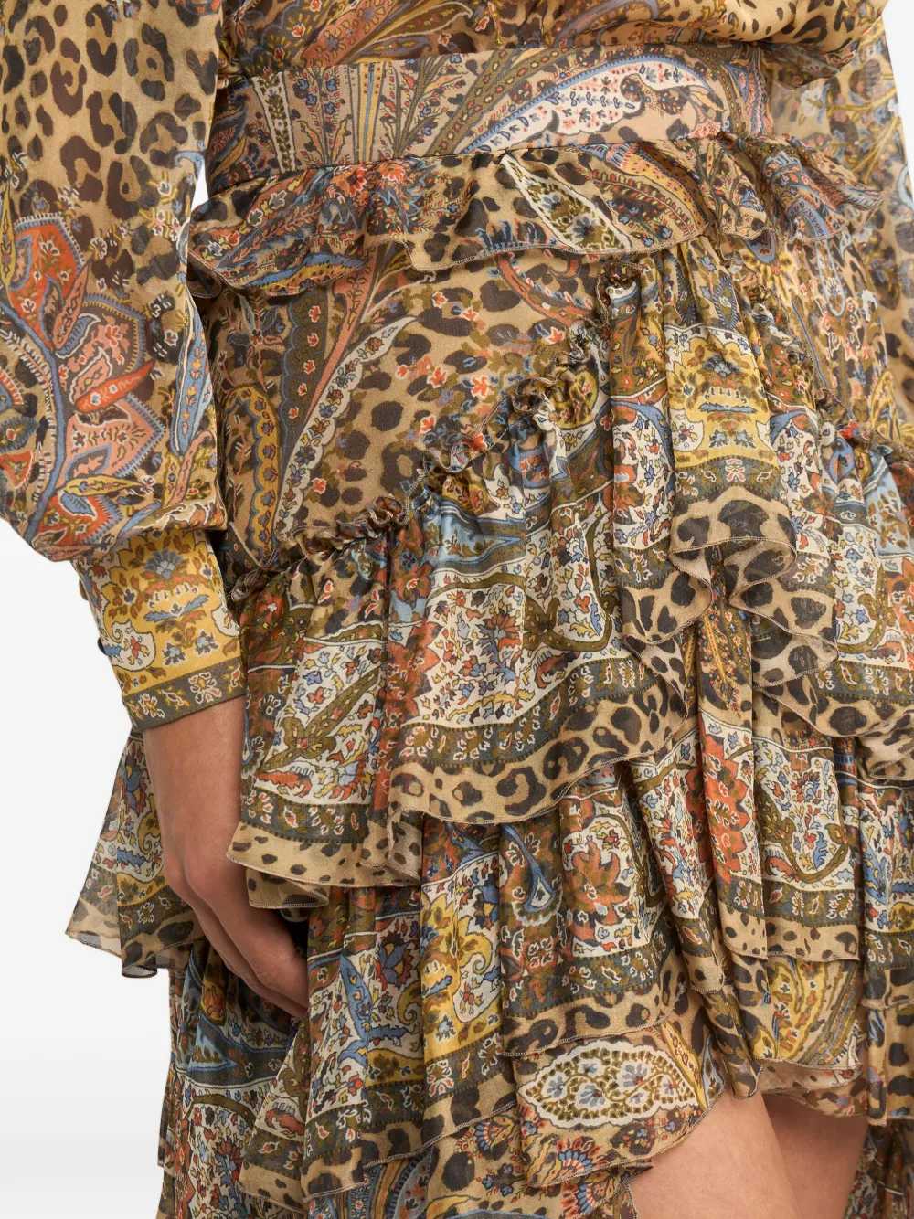 Etro Women Ruffled Paisley Skirt - Image 5