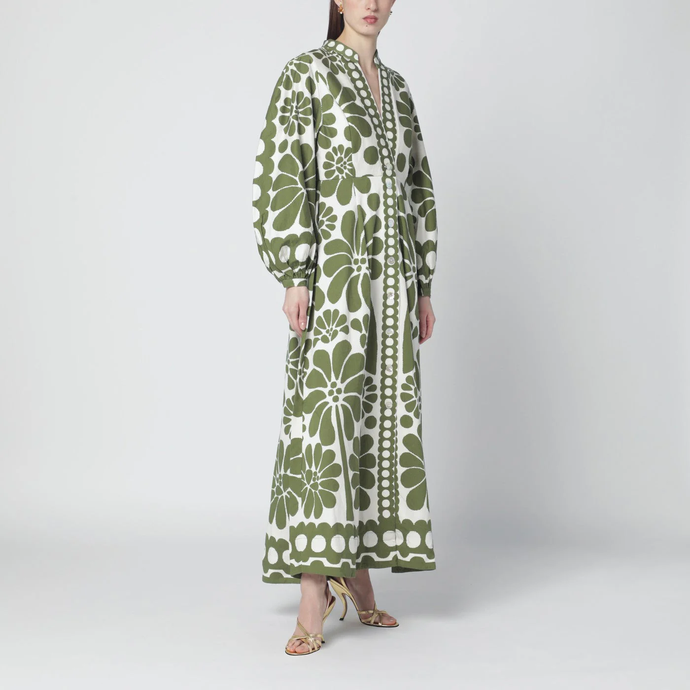 Farm Rio Palermo Dress With Green Print Women