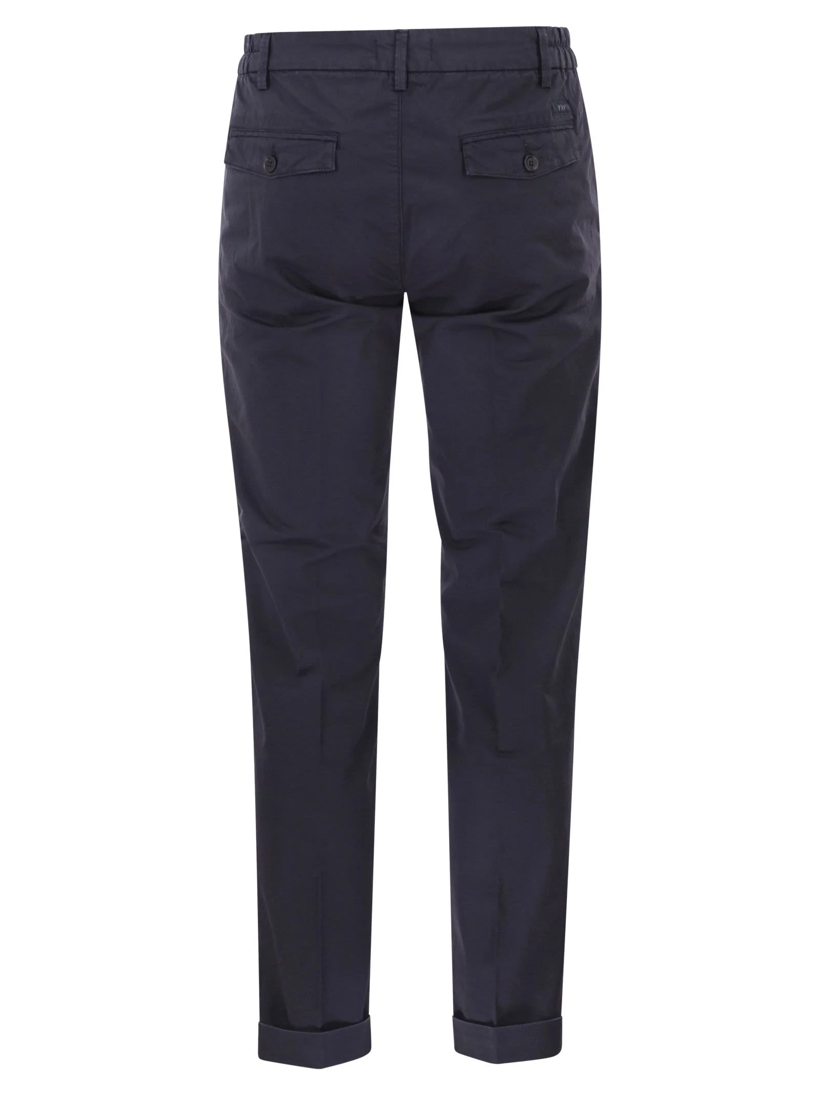 Fay Men Slim Fit Trousers In Stretch Gabardine - Image 2
