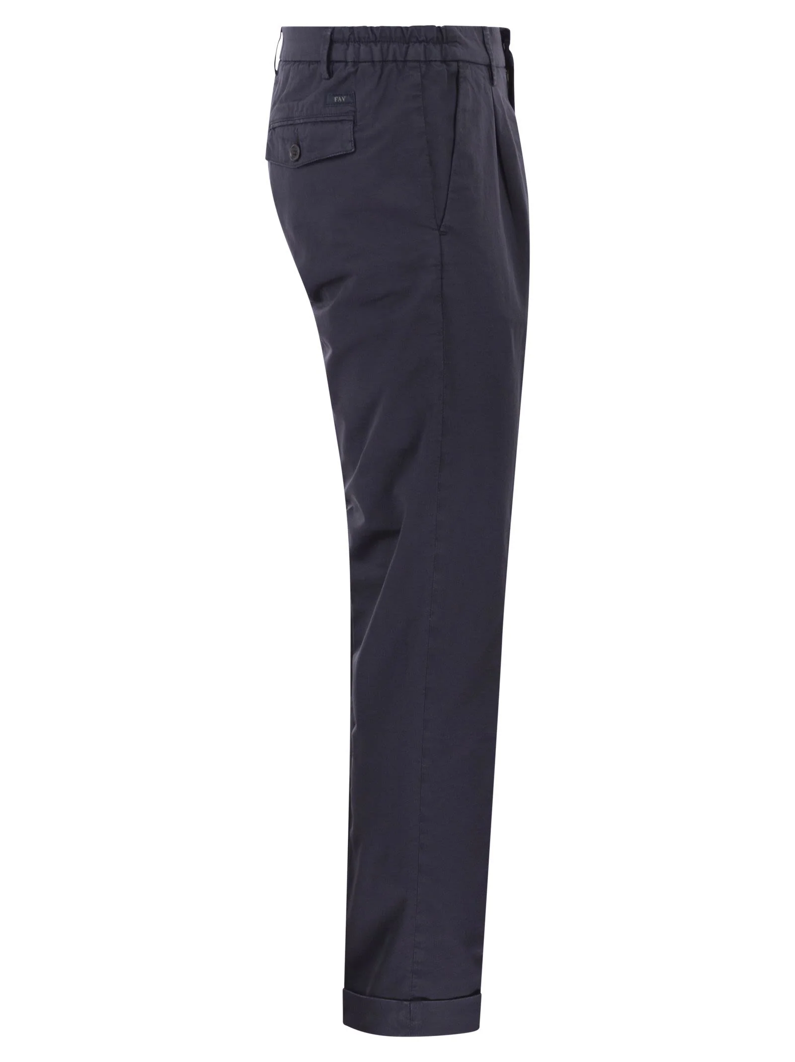 Fay Men Slim Fit Trousers In Stretch Gabardine - Image 3