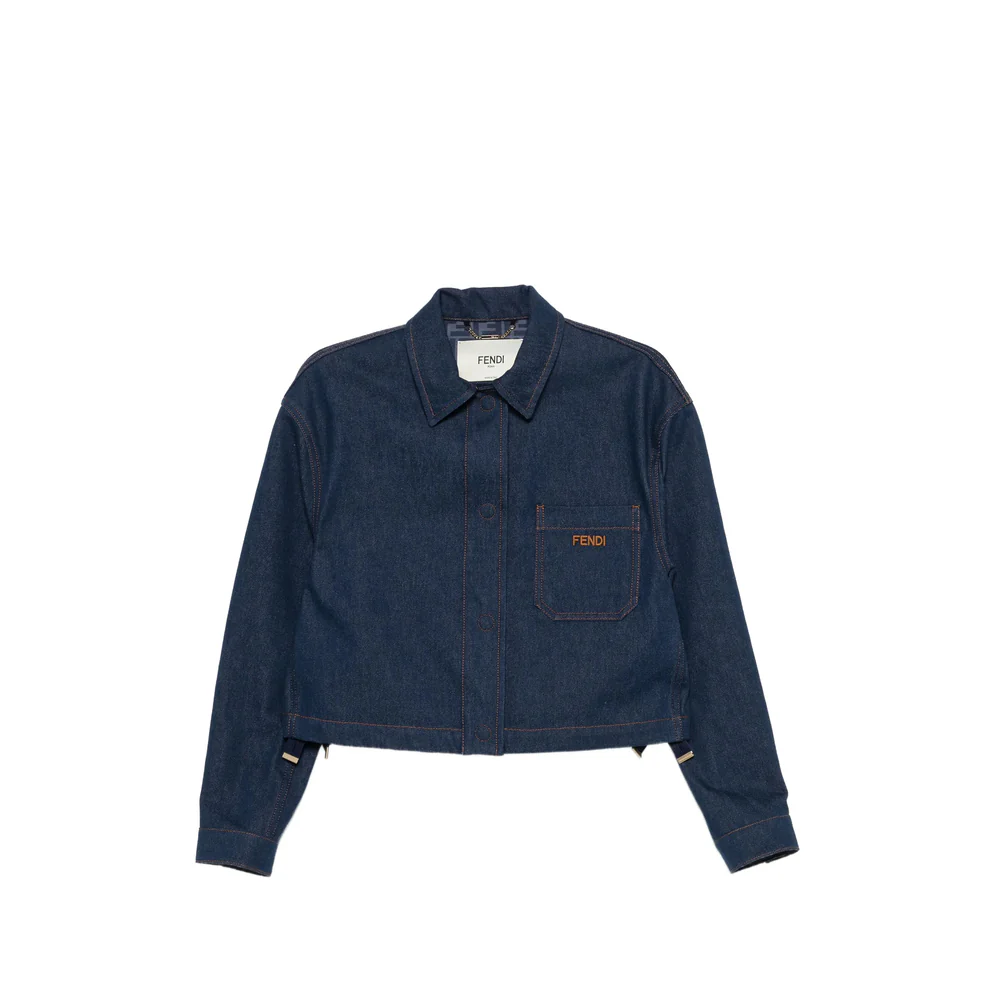 Fendi Blue Jackets - Denim Jackets Women