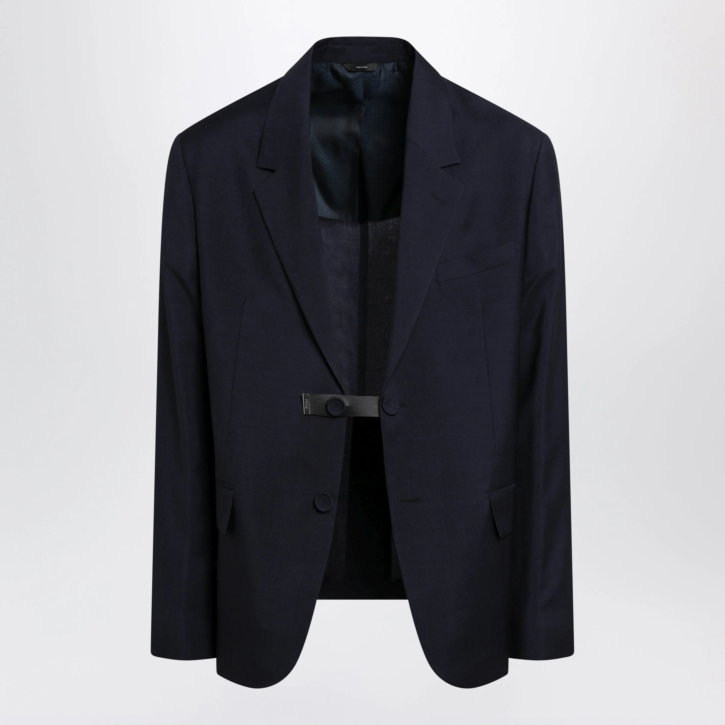 Fendi Dark Blue Wool Jacket Men