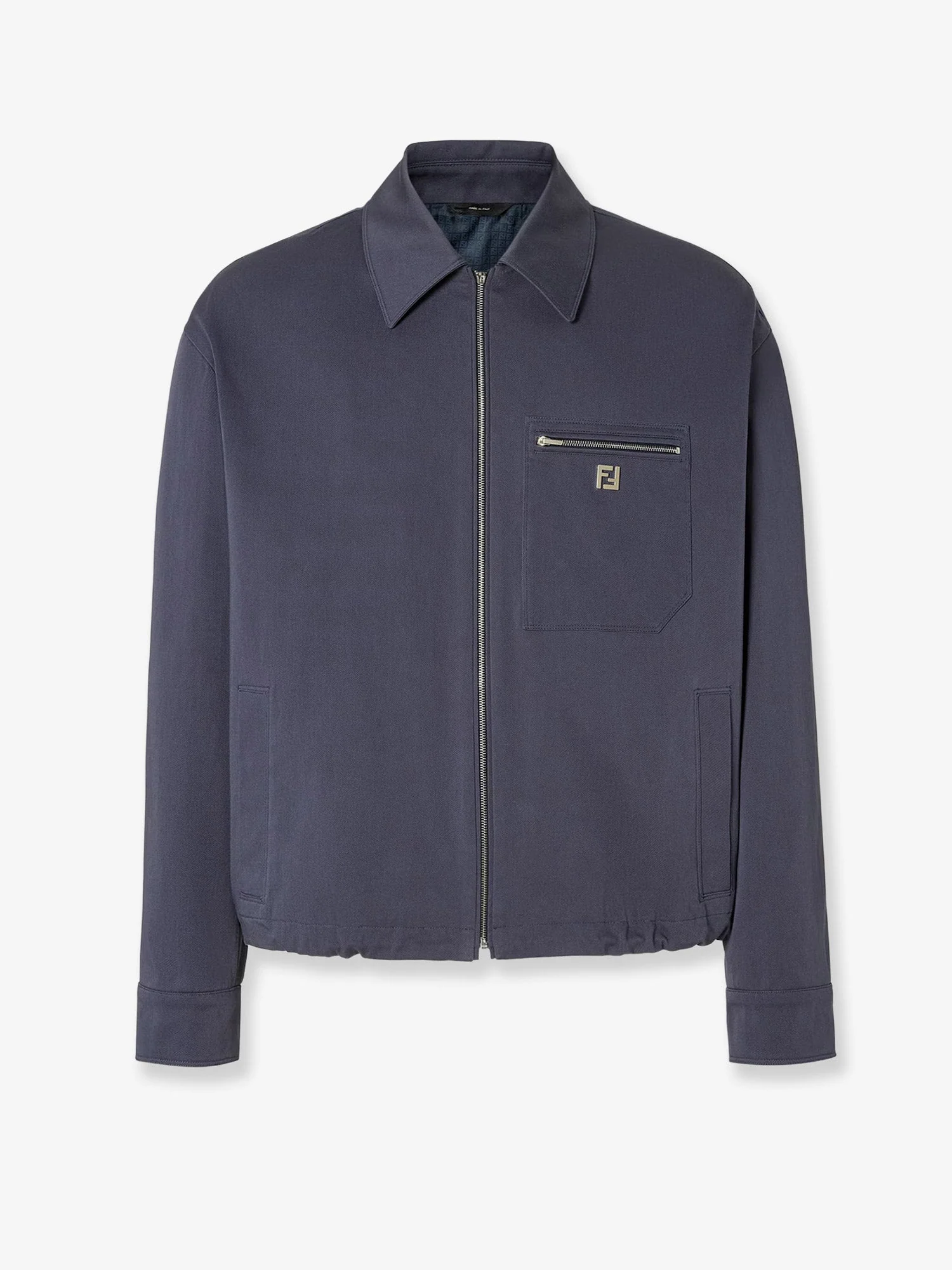 Fendi Men Cotton Jacket With Ff Detail