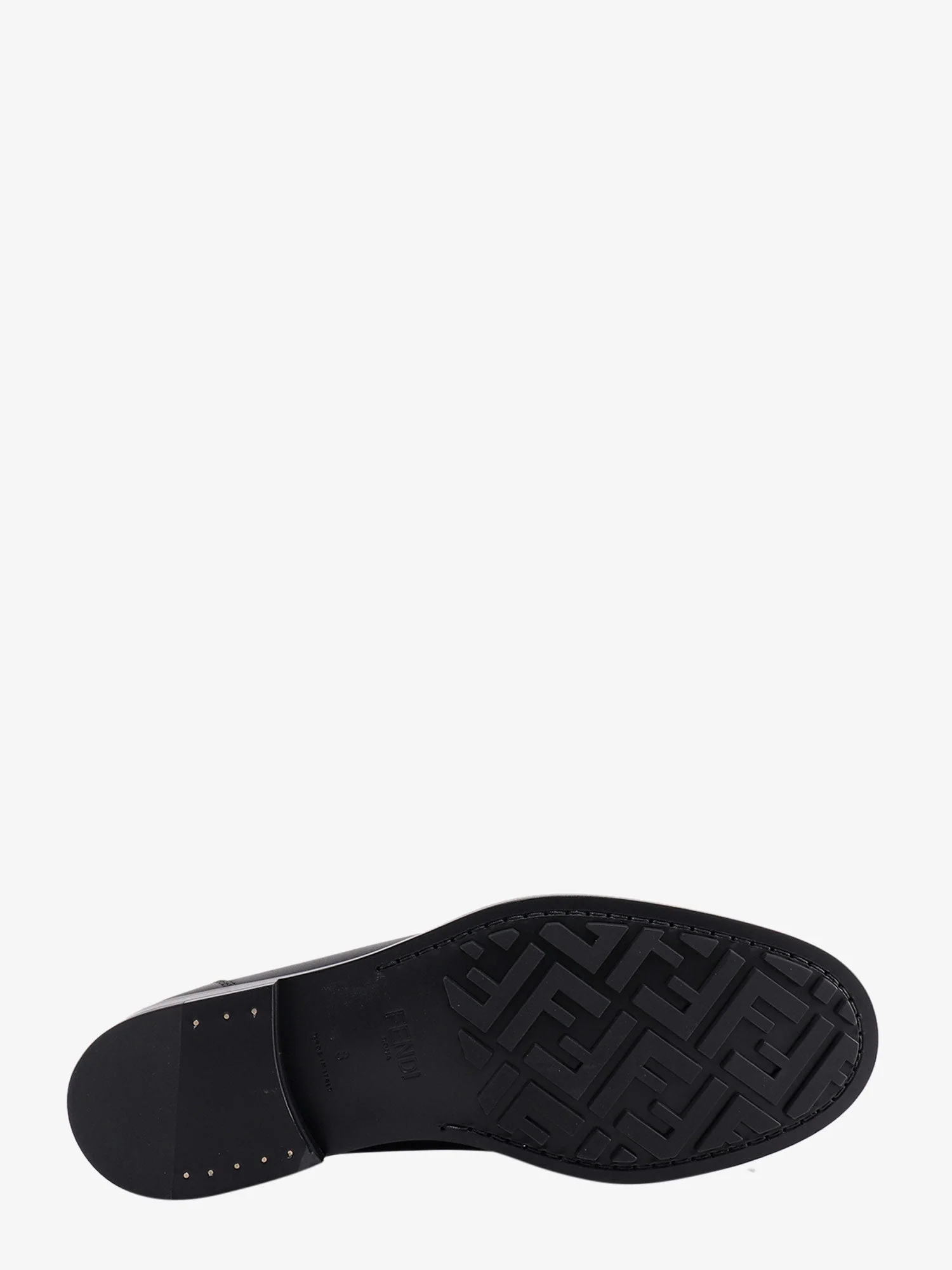 Fendi Men Fendi O' Lock Leather Loafer With Ff Insert - Image 4