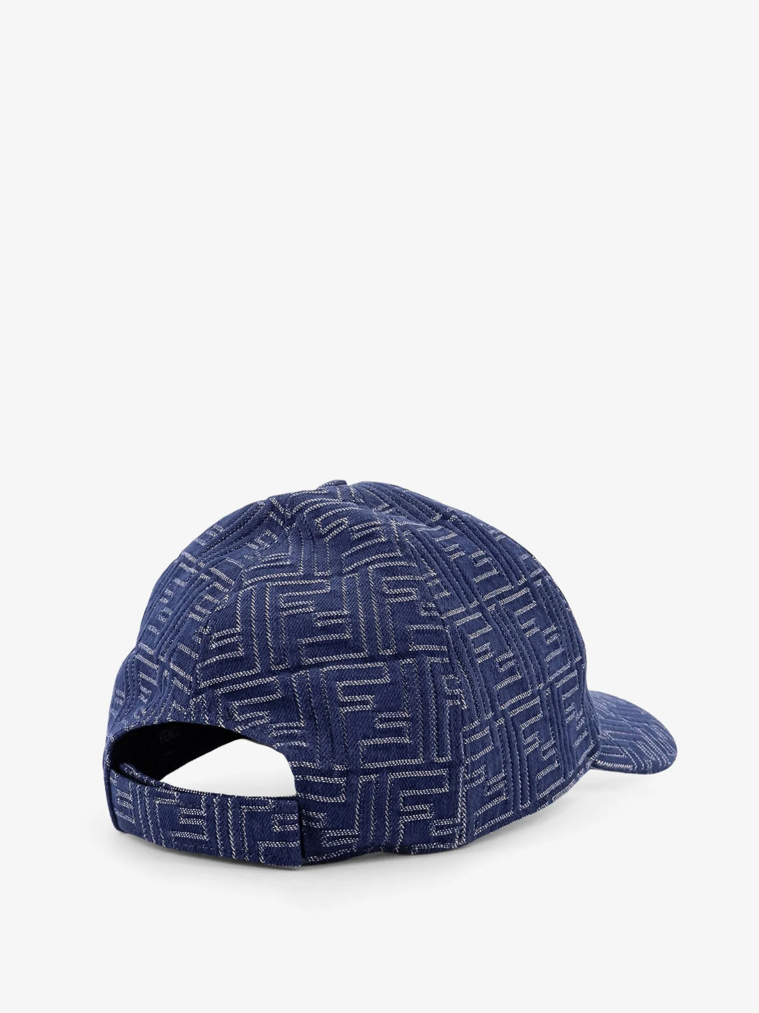 Fendi Men Ff Jacquard Denim Baseball Hat - Image 4