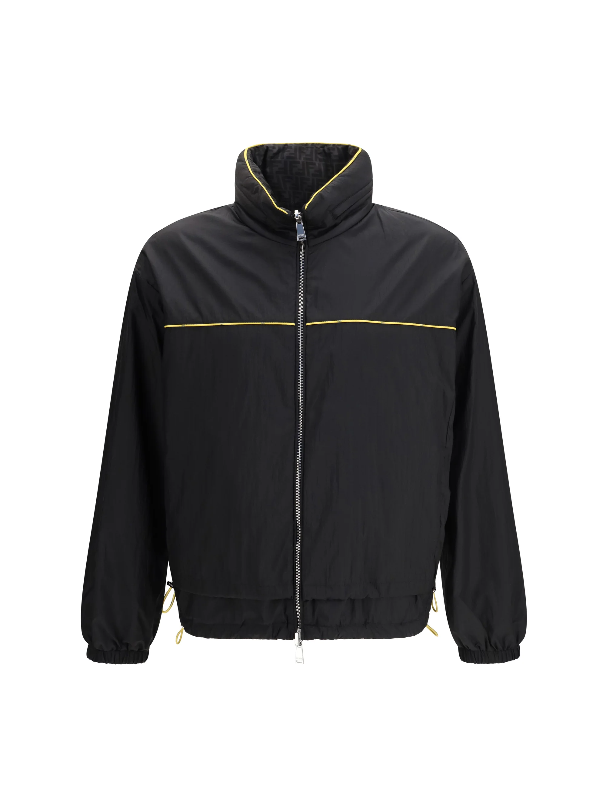 Fendi Men Ff Jacquard Zipped Reversible Windbreaker