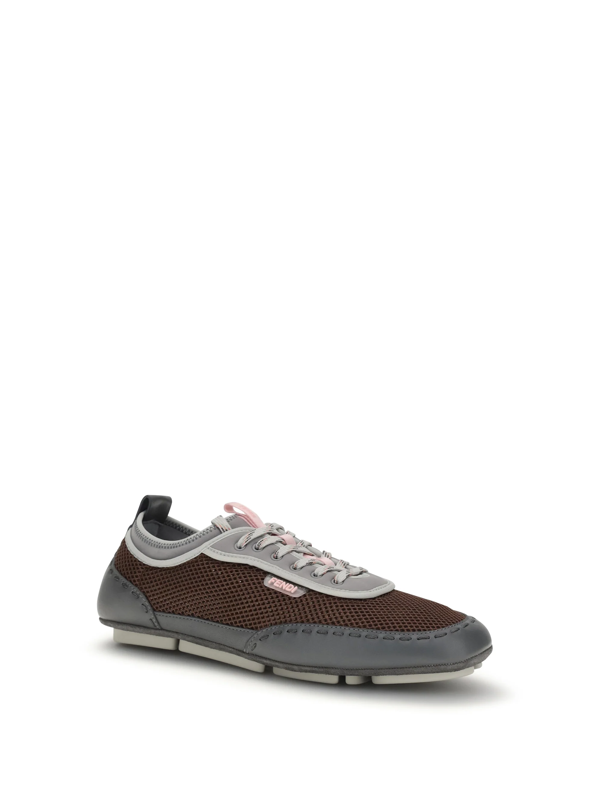 Fendi Men Leather And Mesh Sneakers By Fendi - Image 2
