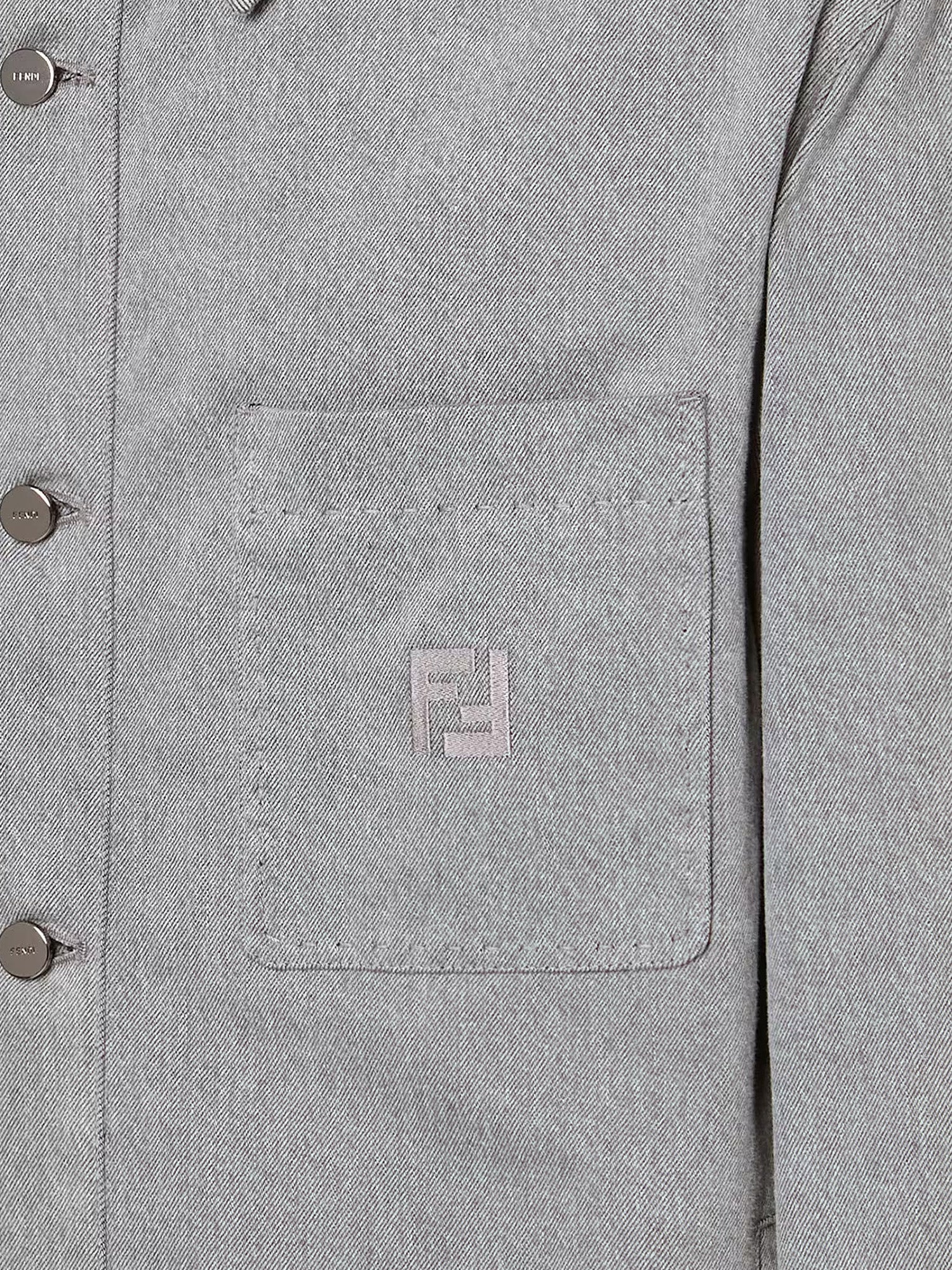 Fendi Men Jacket Denim Stone Bleached - Image 3