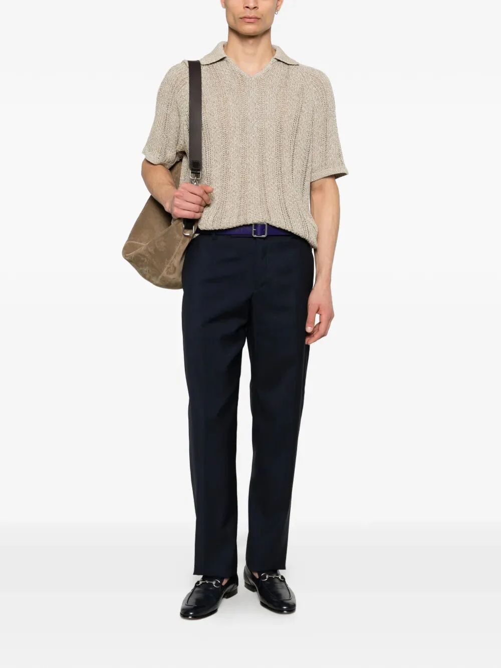 Fendi Men Wool Canvas Tailored Trousers - Image 2