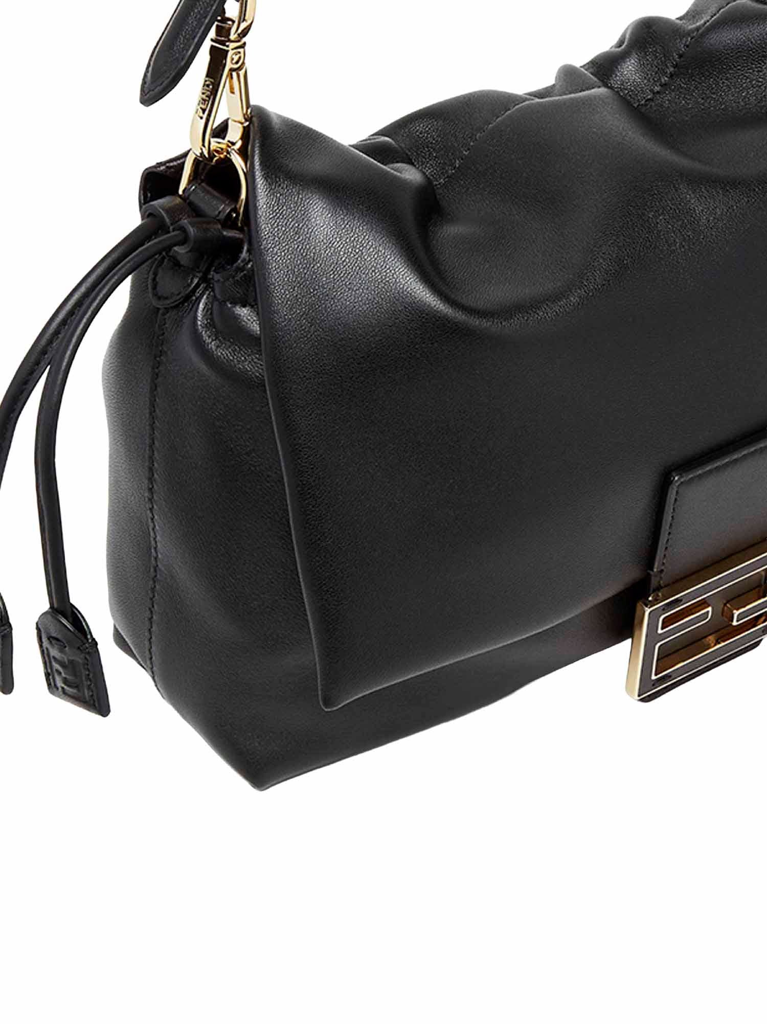 Fendi Women Black Medium Baguette Mamma Bag - Image 4