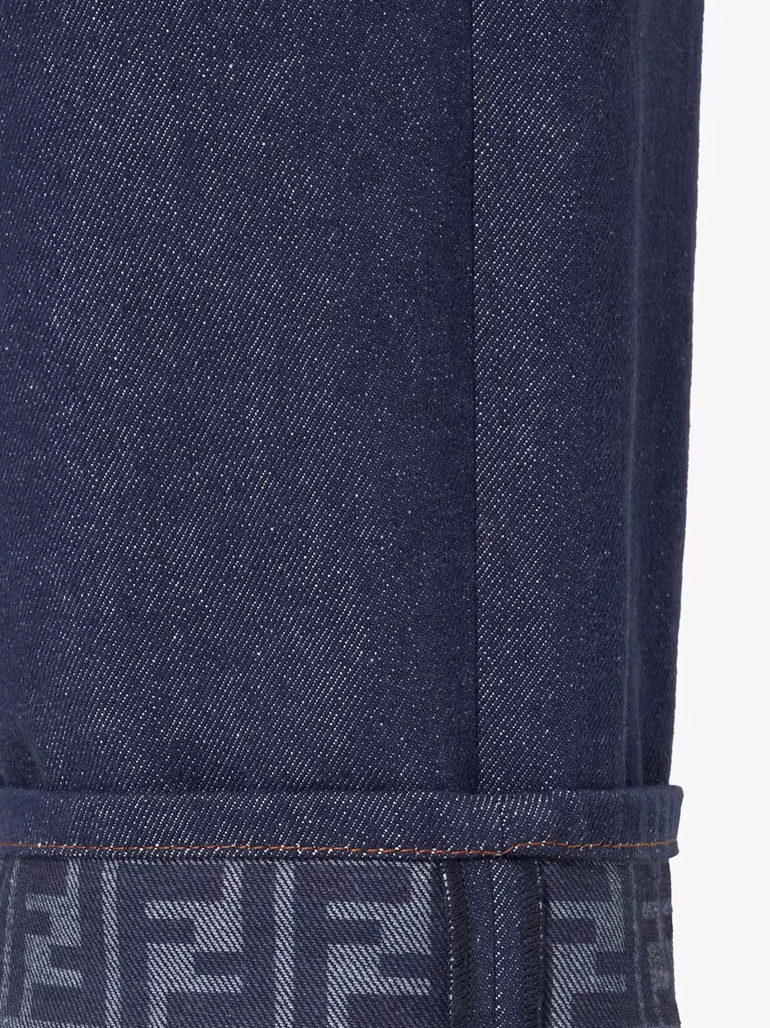 Fendi Women Blue Denim Jeans With Ff Detail On The Bottom - Image 3