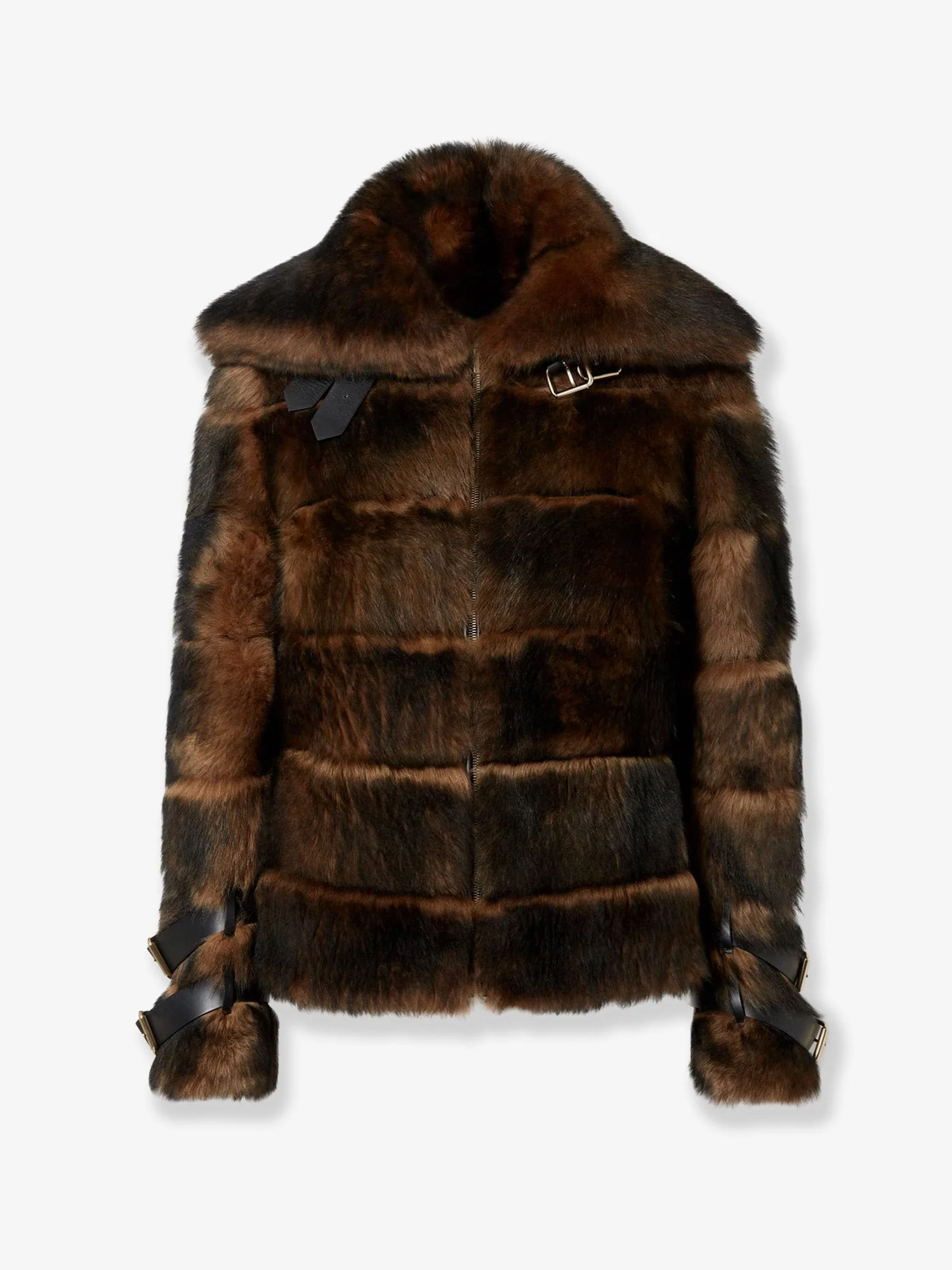 Fendi Women Brown Backed Sheepskin And Nappa Jacket