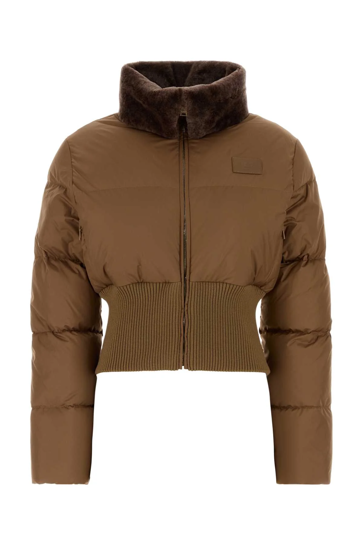 Fendi Women Camel Polyester Down Jacket