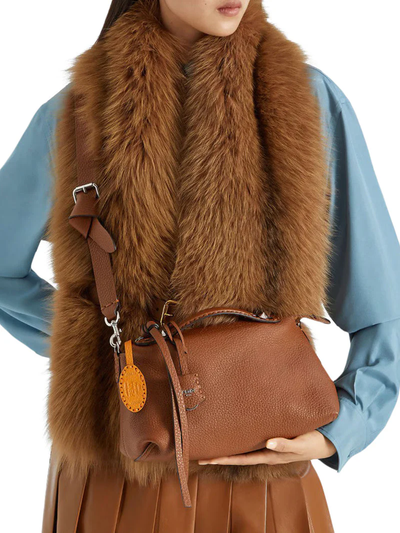 Fendi Women Caramel Leather Medium By The Way Reversible Handbag - Image 4