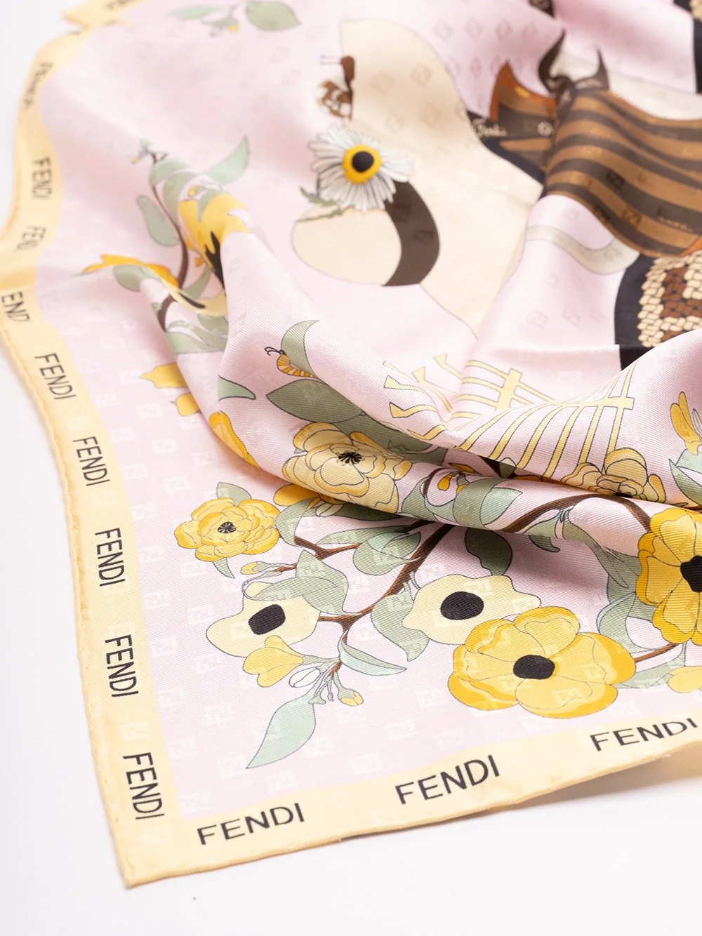 Fendi Women `Fendi Gardening` Print Foulard - Image 3
