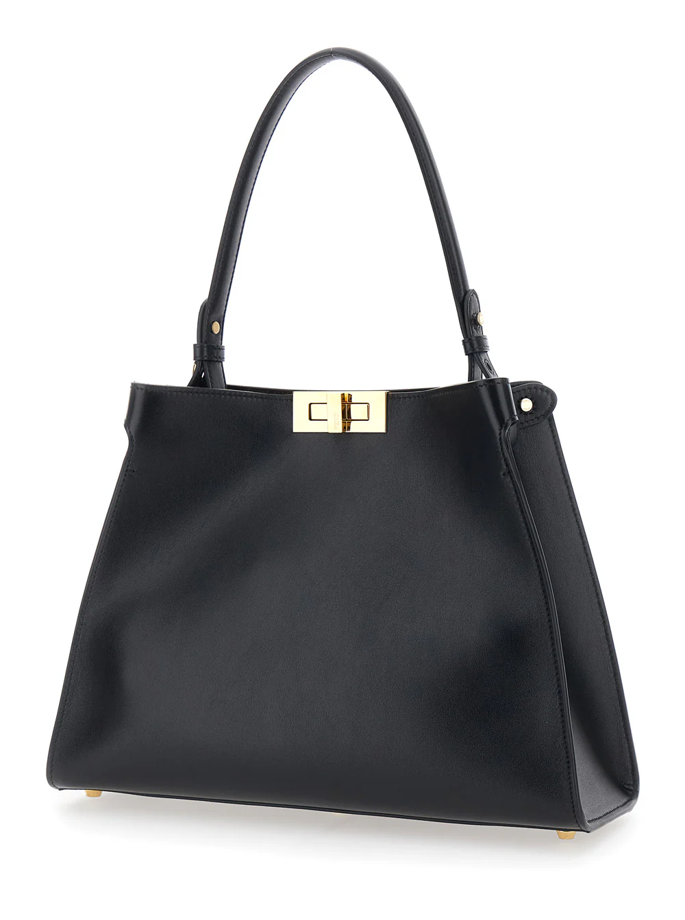 Fendi Women 'Fendi Way' Black Handbag With One Top Handle And Turn-Lock Closure In Leather Woman - Image 2