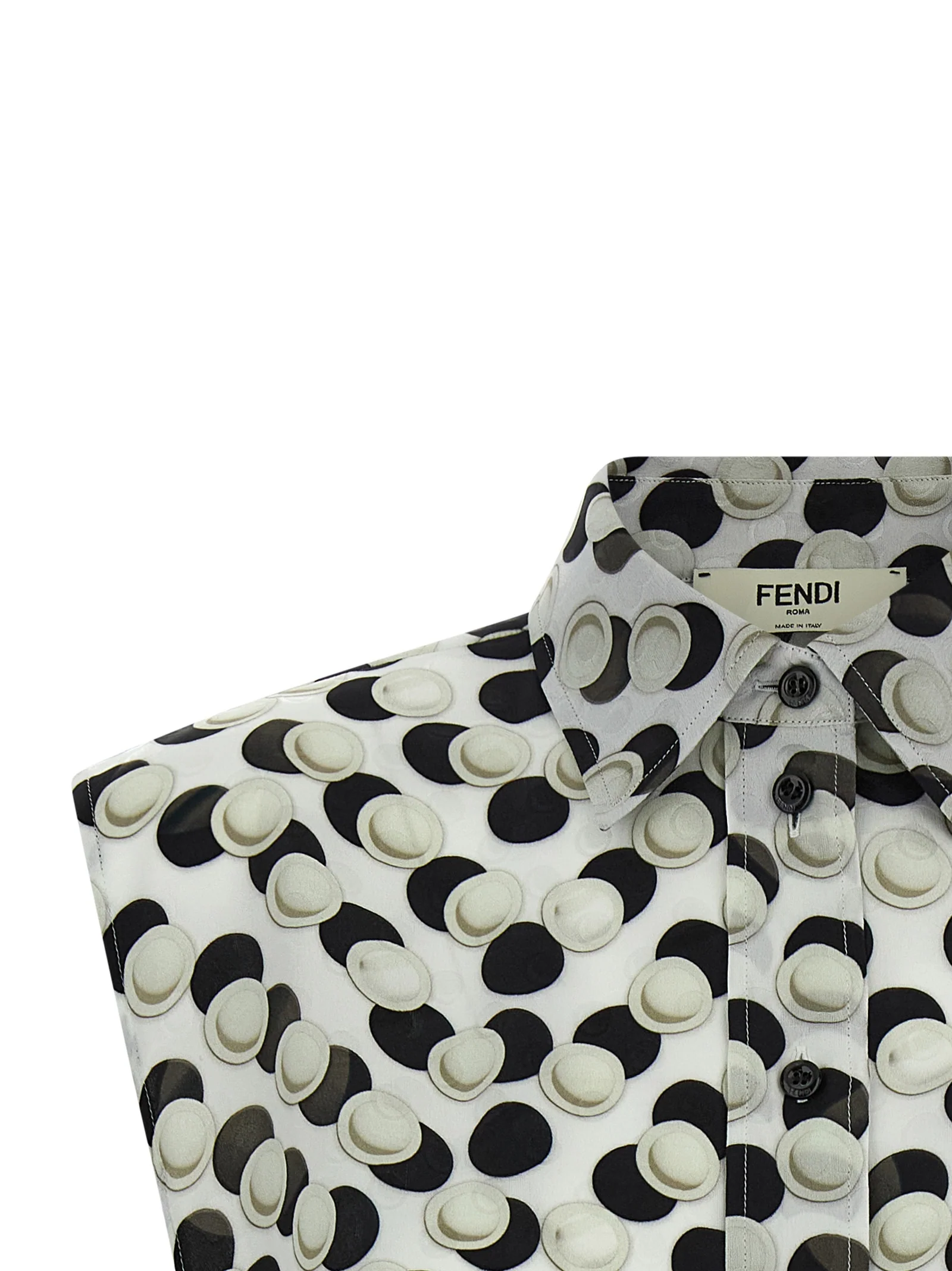 Fendi Women Polka Dot Crop Top - Image 3