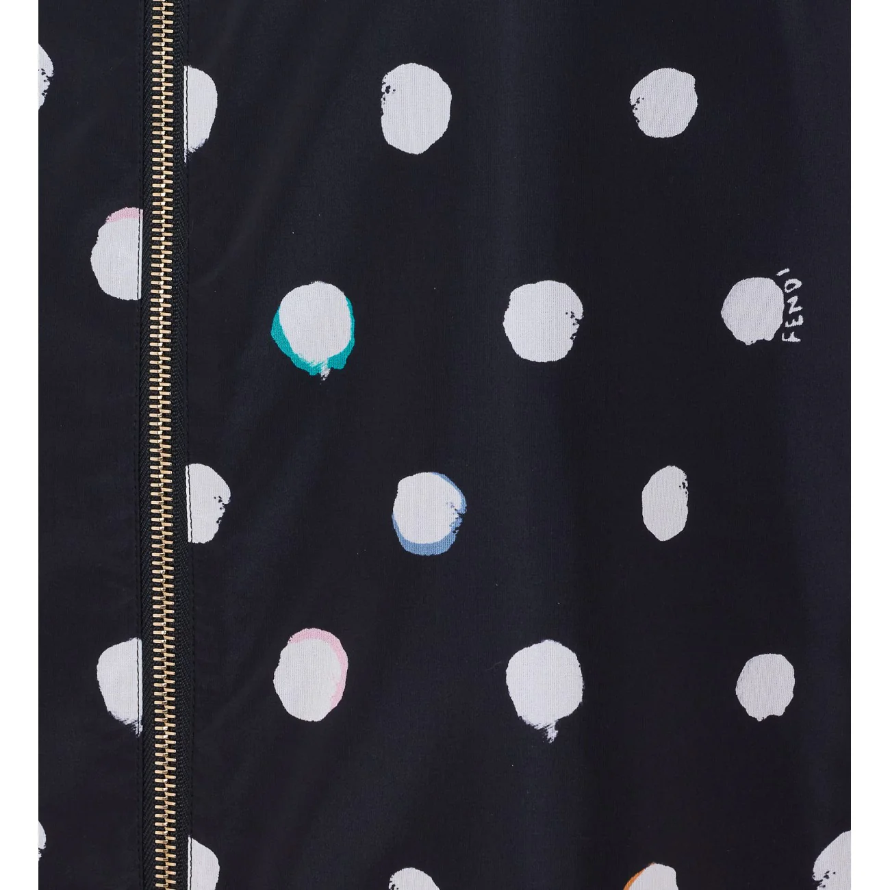 Fendi Women Print Dots Zipped Skirt - Image 3