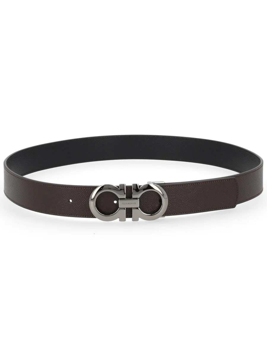 Ferragamo Men Reversible "Hooks" Belt