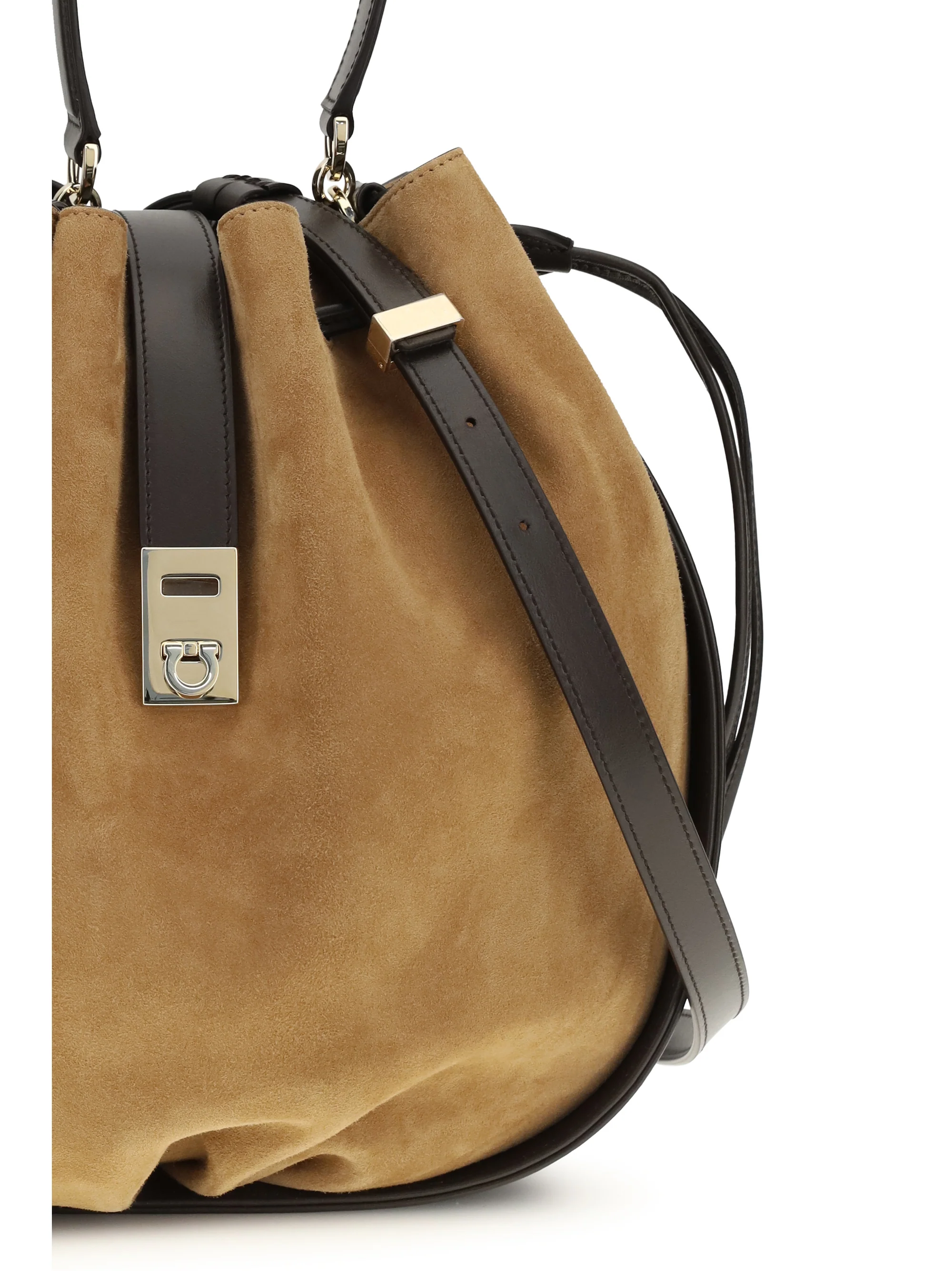 Ferragamo Women Hug Buckle Bucket Bag - Image 4