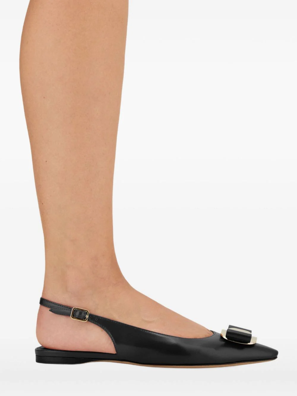 Ferragamo Women Leather Slingback Pumps - Image 2