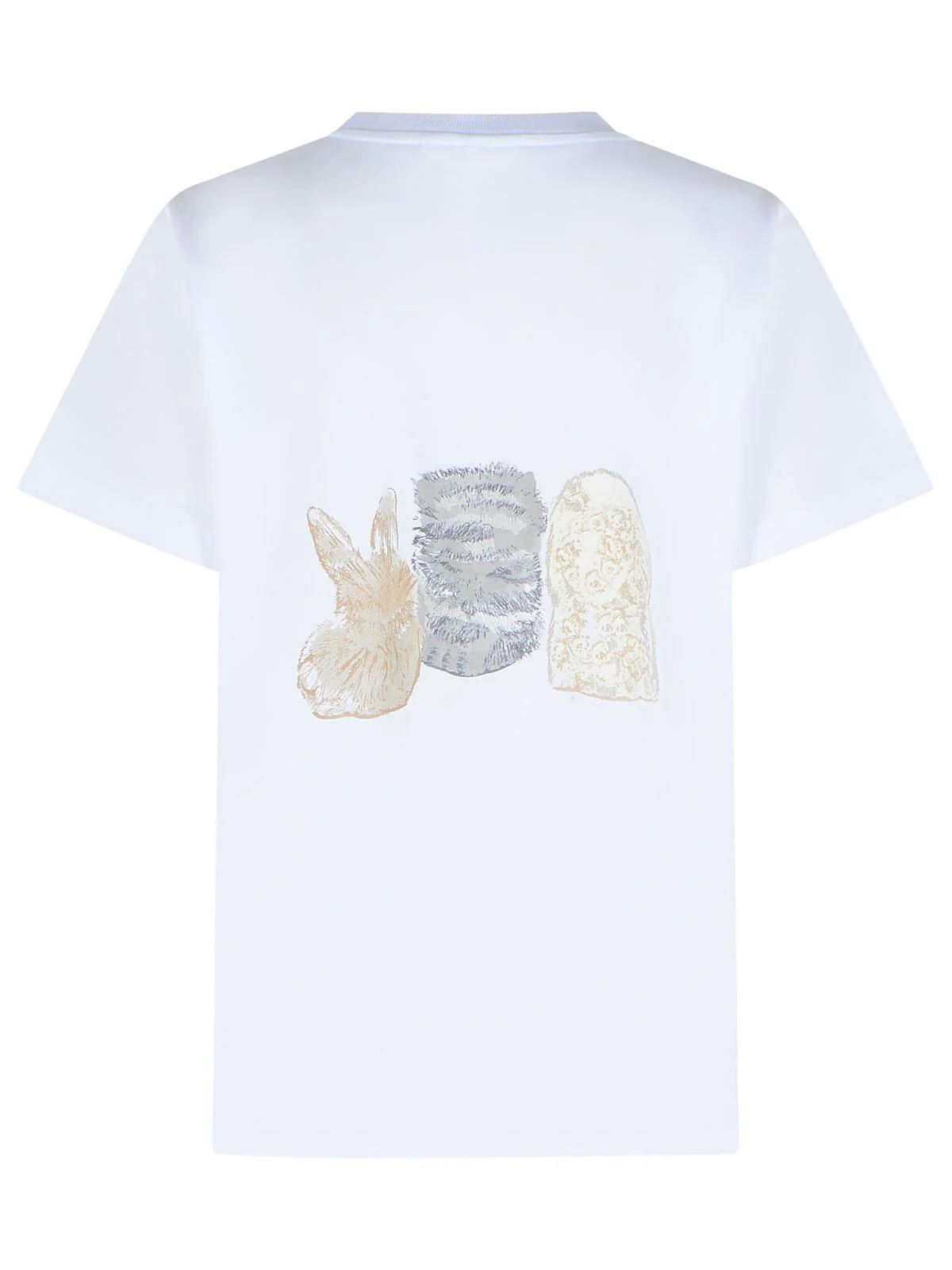 Ganni White Cotton T-Shirt Women - Image 3