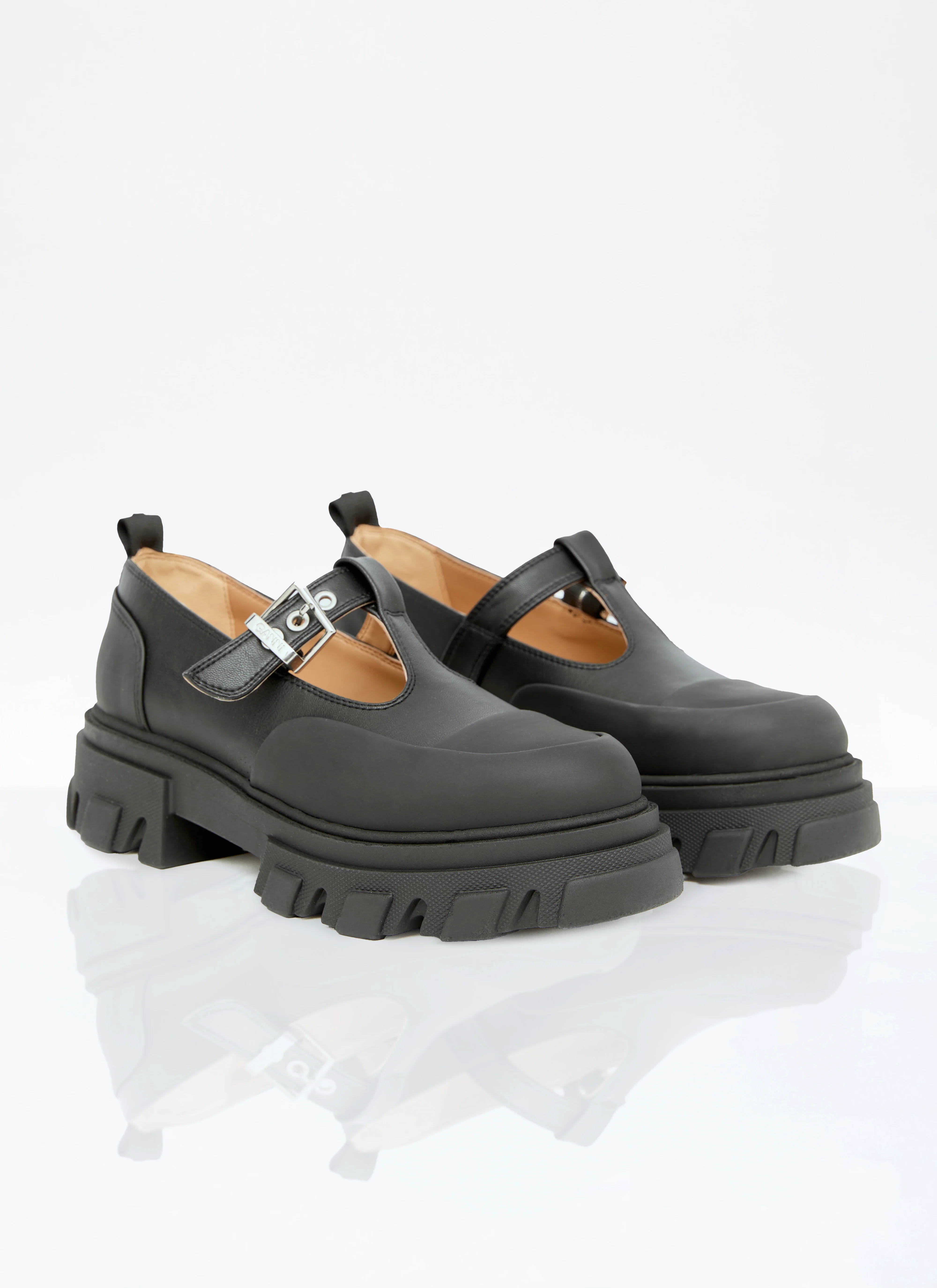 Ganni Women Cleated Mary-Jane Shoes - Image 3